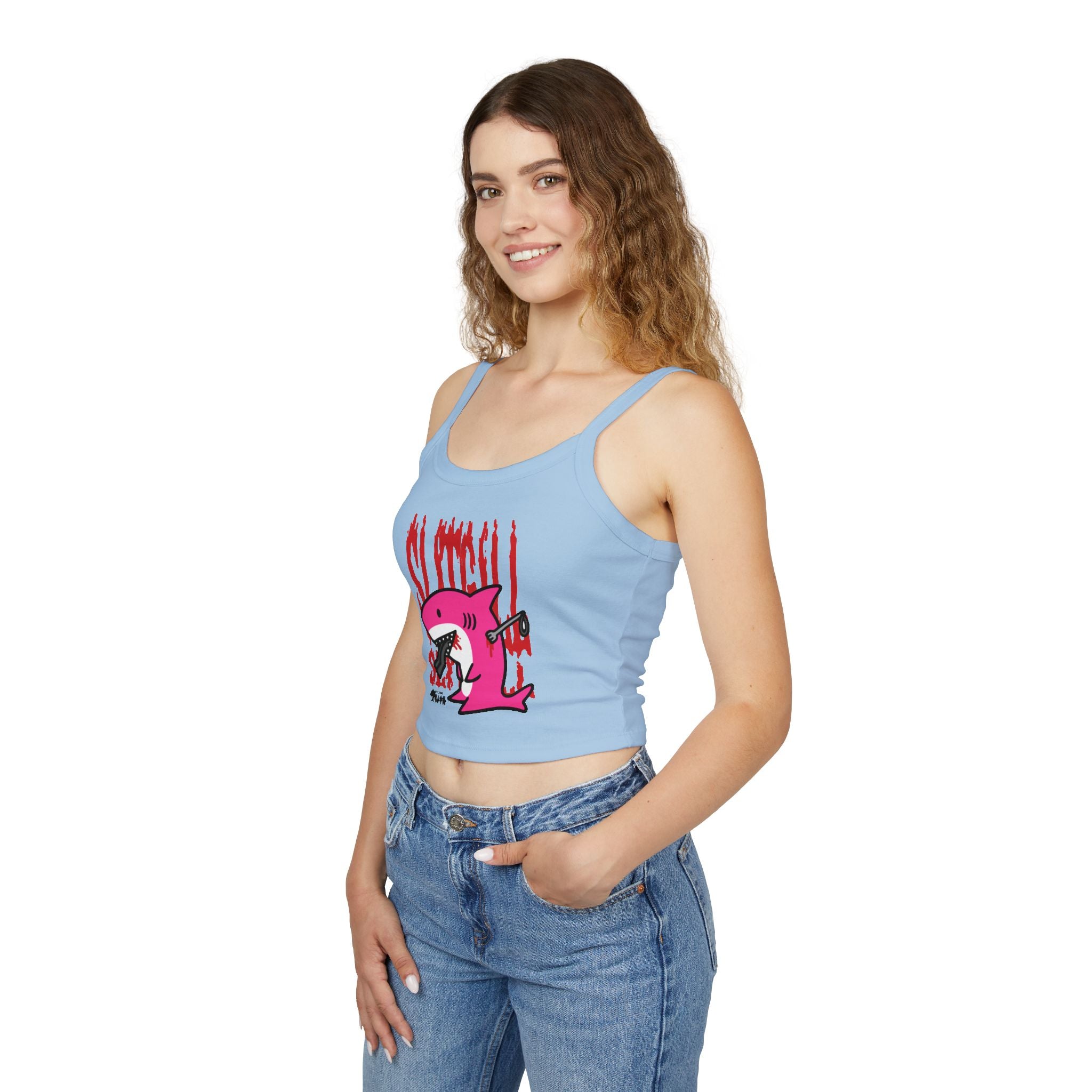 Slitgill Pink Spaghetti Strap Tank Top