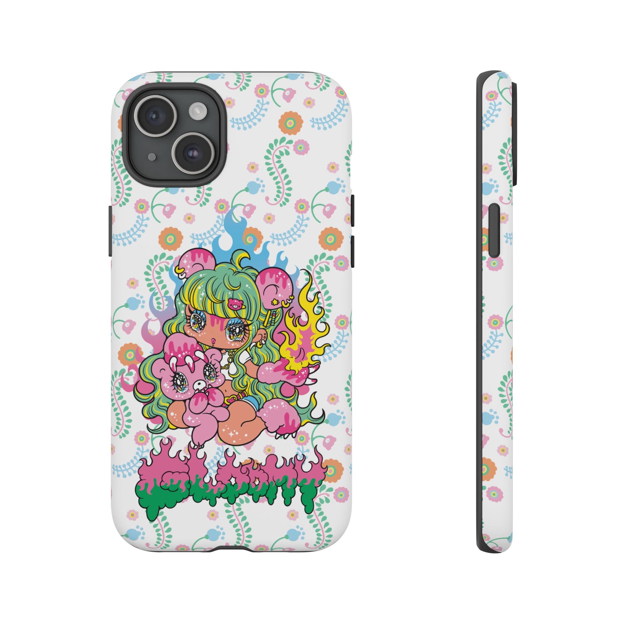 YURIE SEKIYA X GLOOMY BEAR ⭐️ FIRE GIRL PHONE CASE