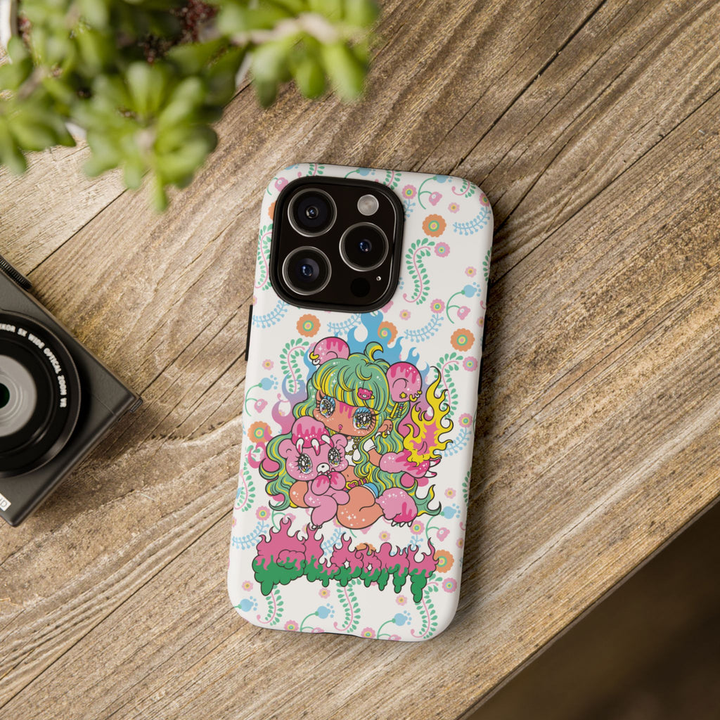 YURIE SEKIYA X GLOOMY BEAR ⭐️ FIRE GIRL PHONE CASE