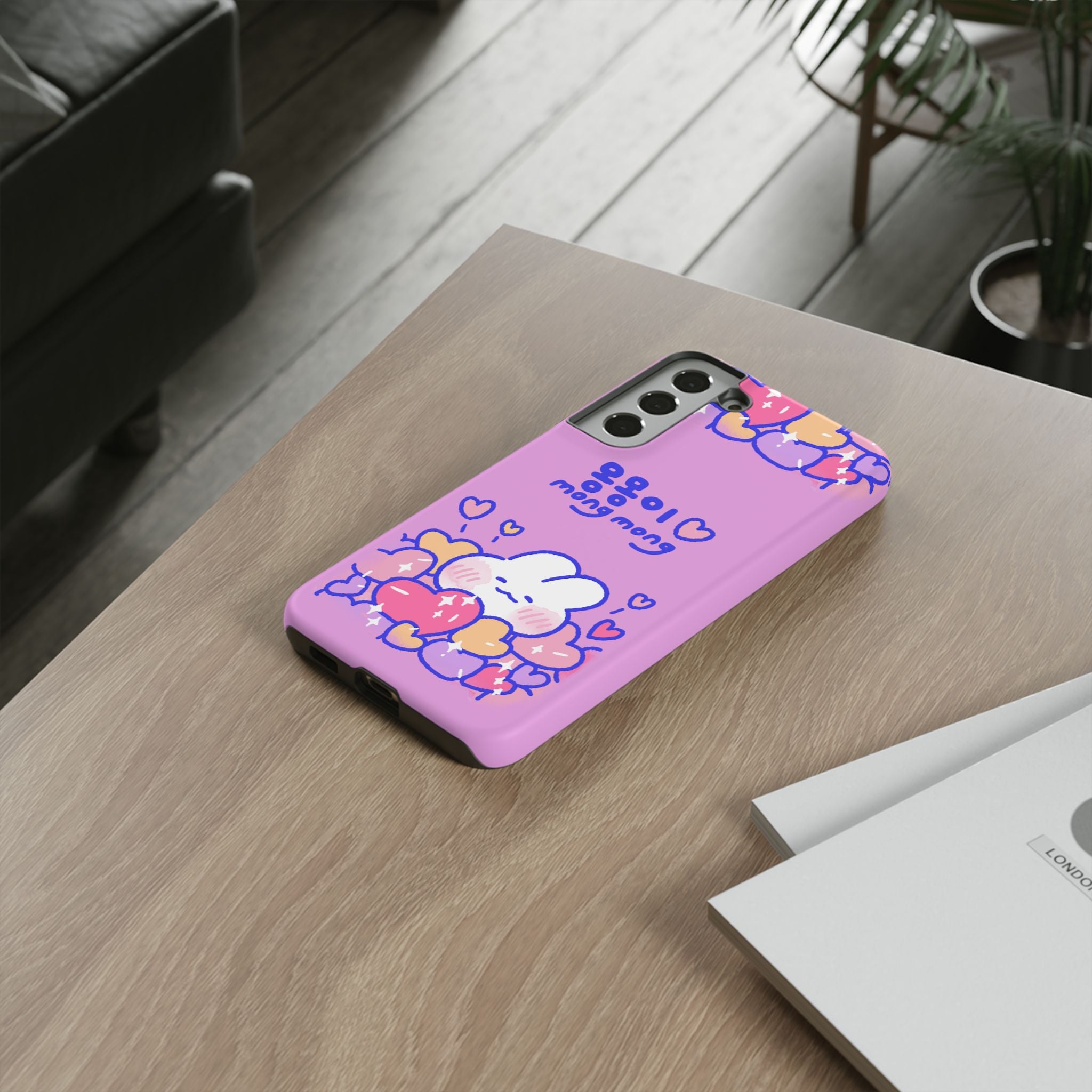 Lovely Mong Mong Heart Bath Phone Case