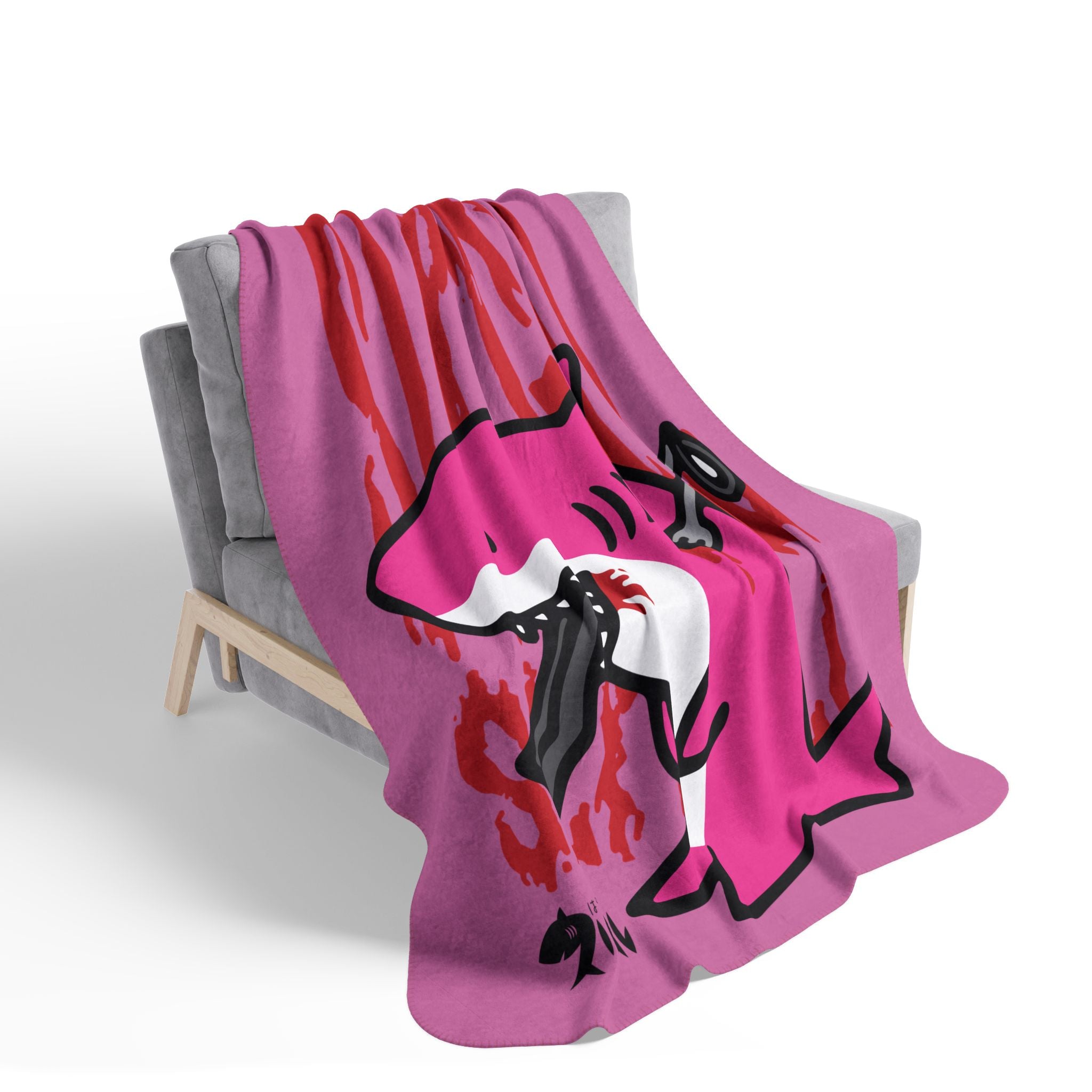 Slitgill Black Fleece Sherpa Blanket