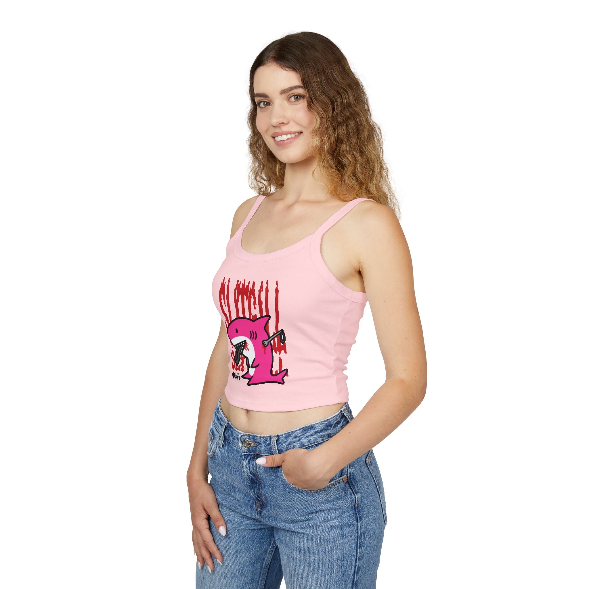Slitgill Pink Spaghetti Strap Tank Top