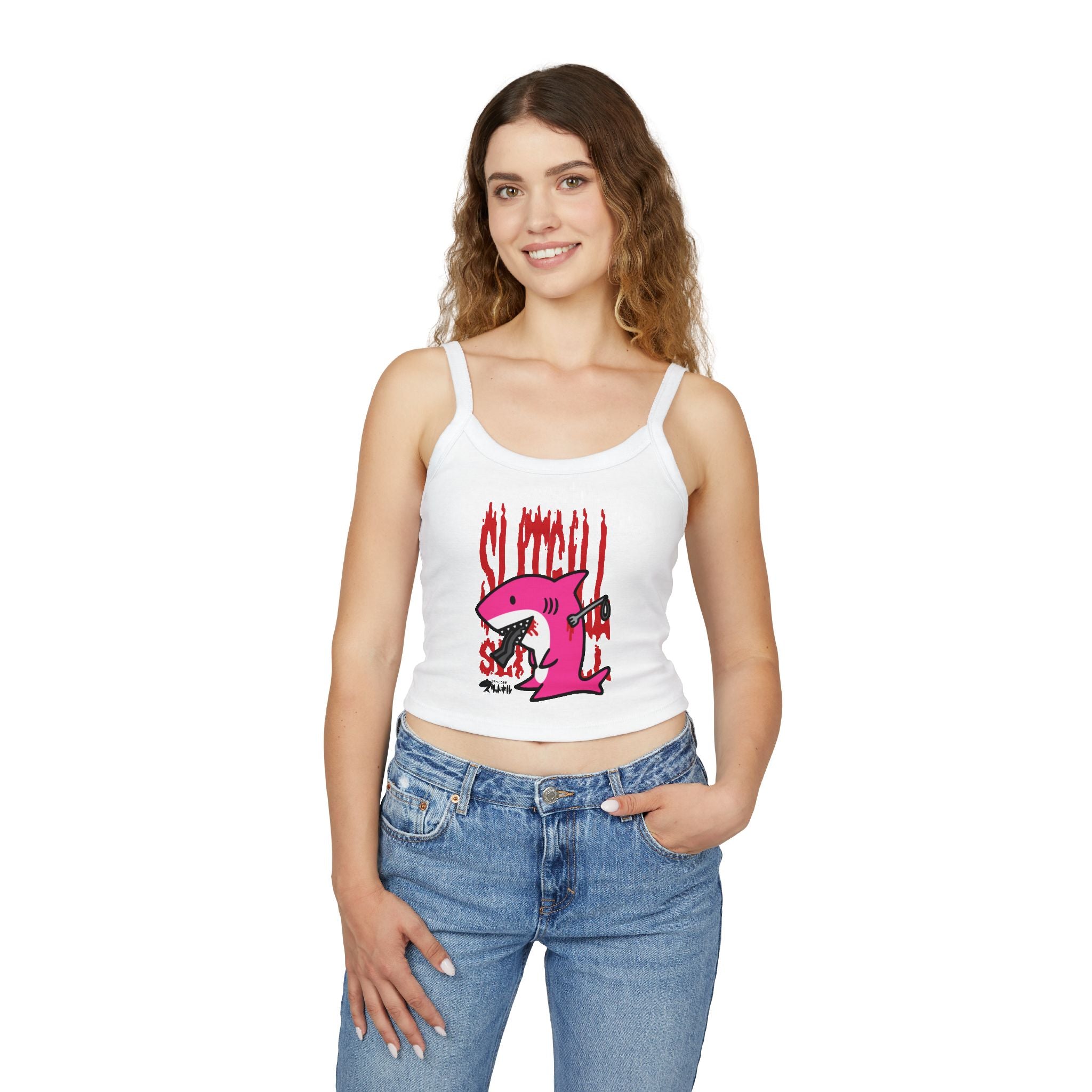 Slitgill Pink Spaghetti Strap Tank Top