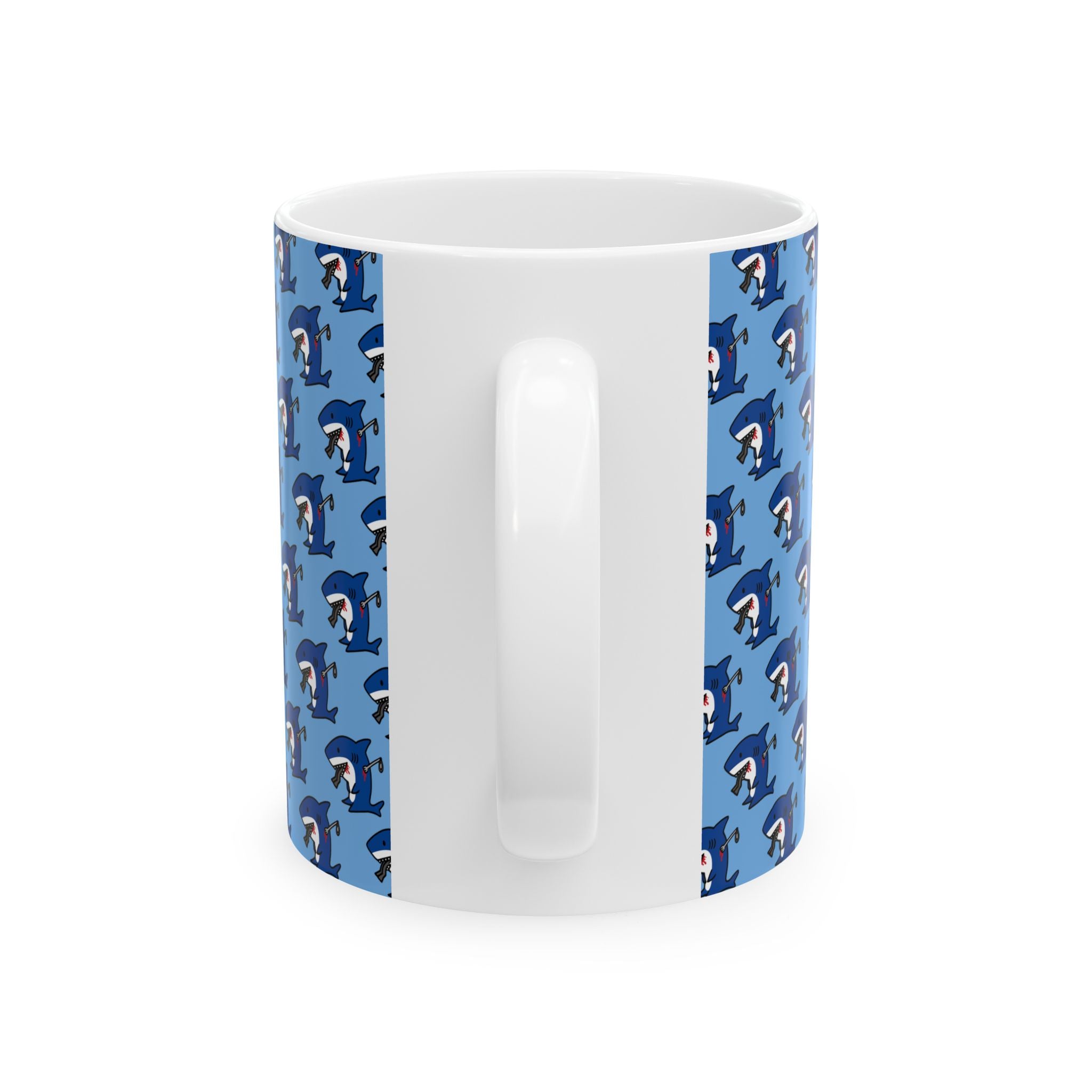 Blue Slit Gill Ceramic Mug, (11oz, 15oz)