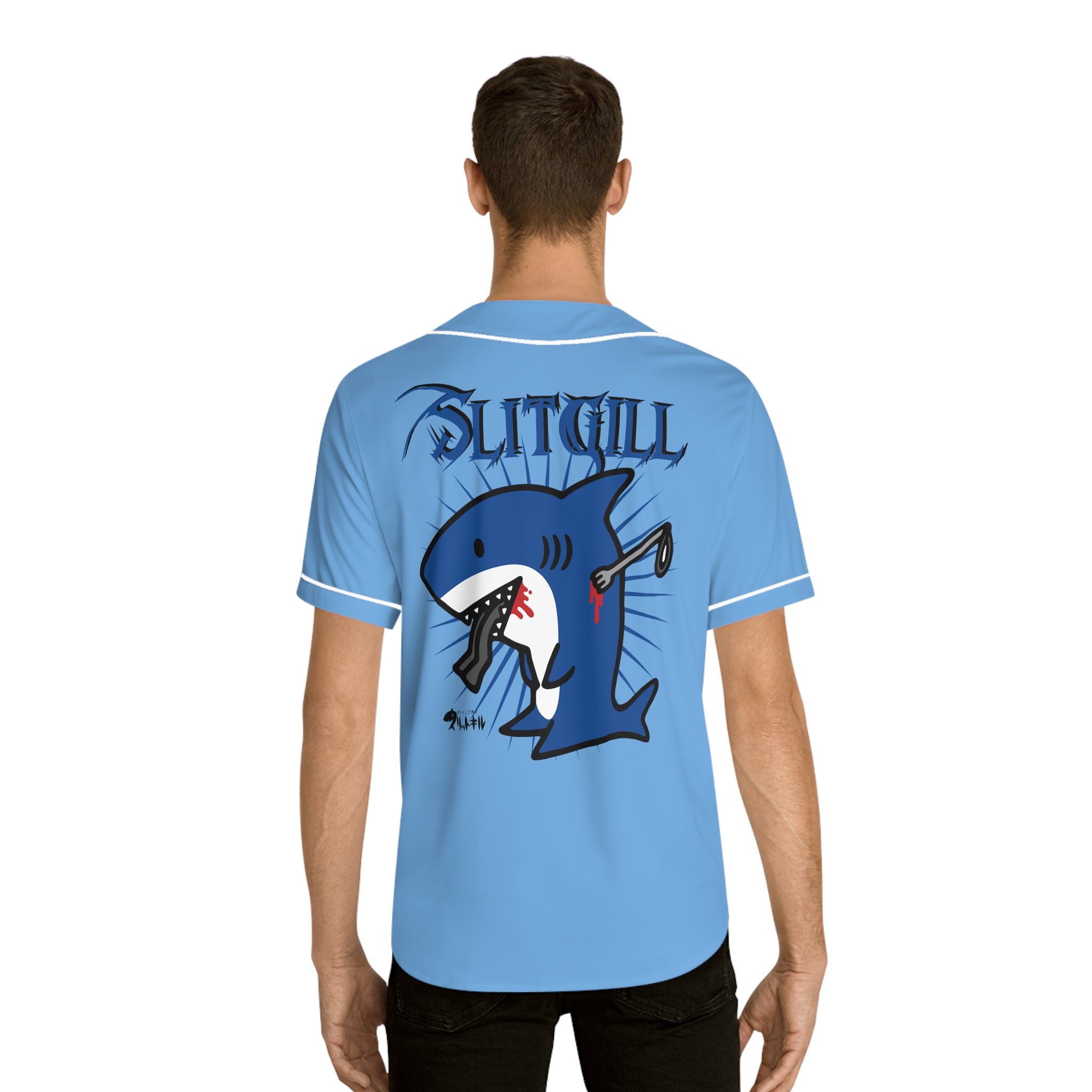 Blue Slitgill Baseball Jersey (AOP)
