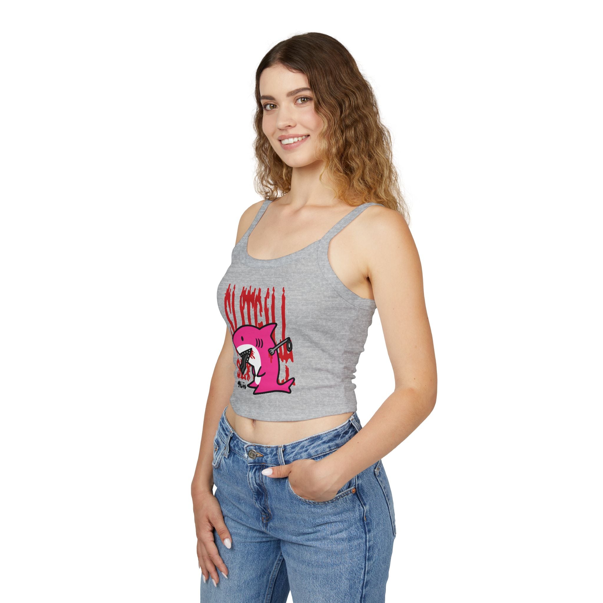 Slitgill Pink Spaghetti Strap Tank Top