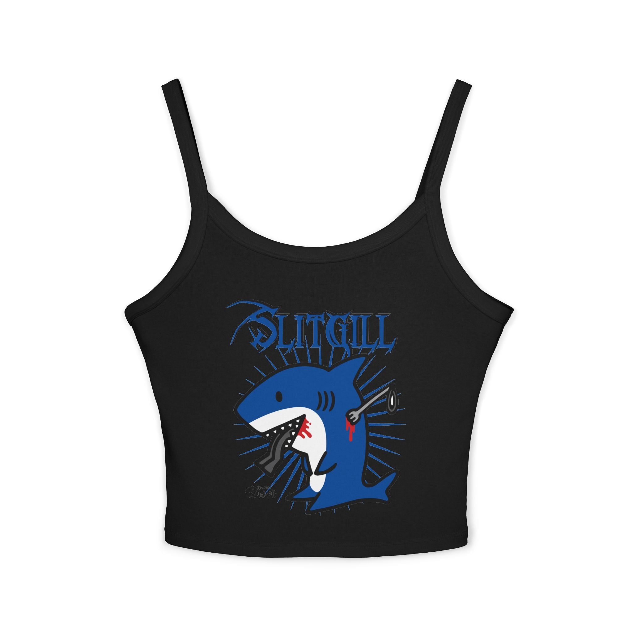 Slitgill Blue Spaghetti Strap Tank Top