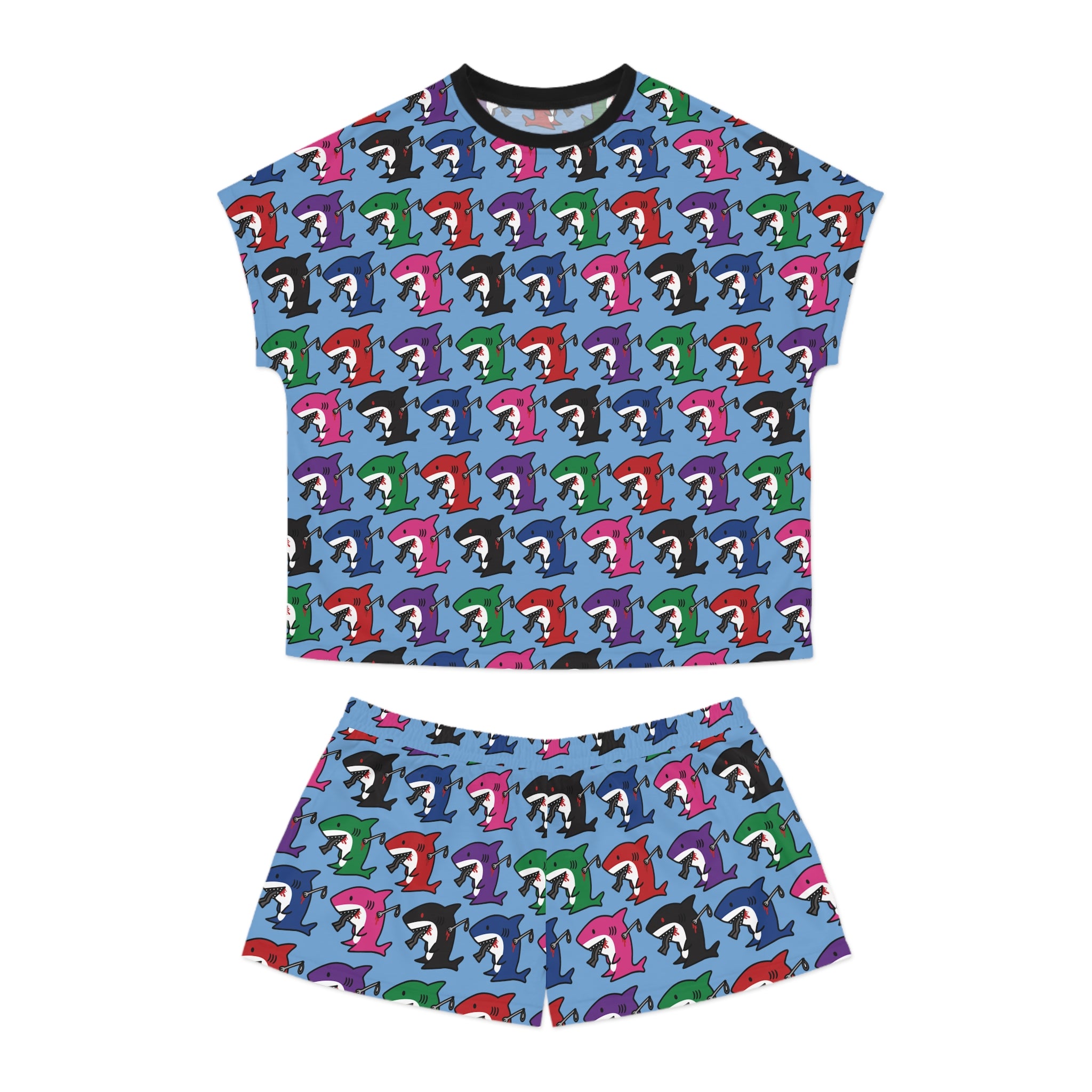 Slit Gill pattern Pajama Set