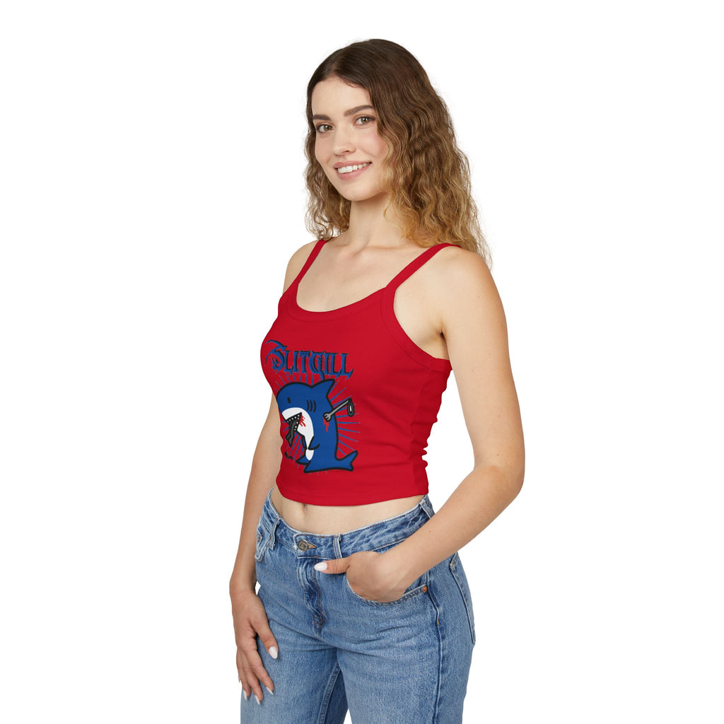 Slitgill Blue Spaghetti Strap Tank Top