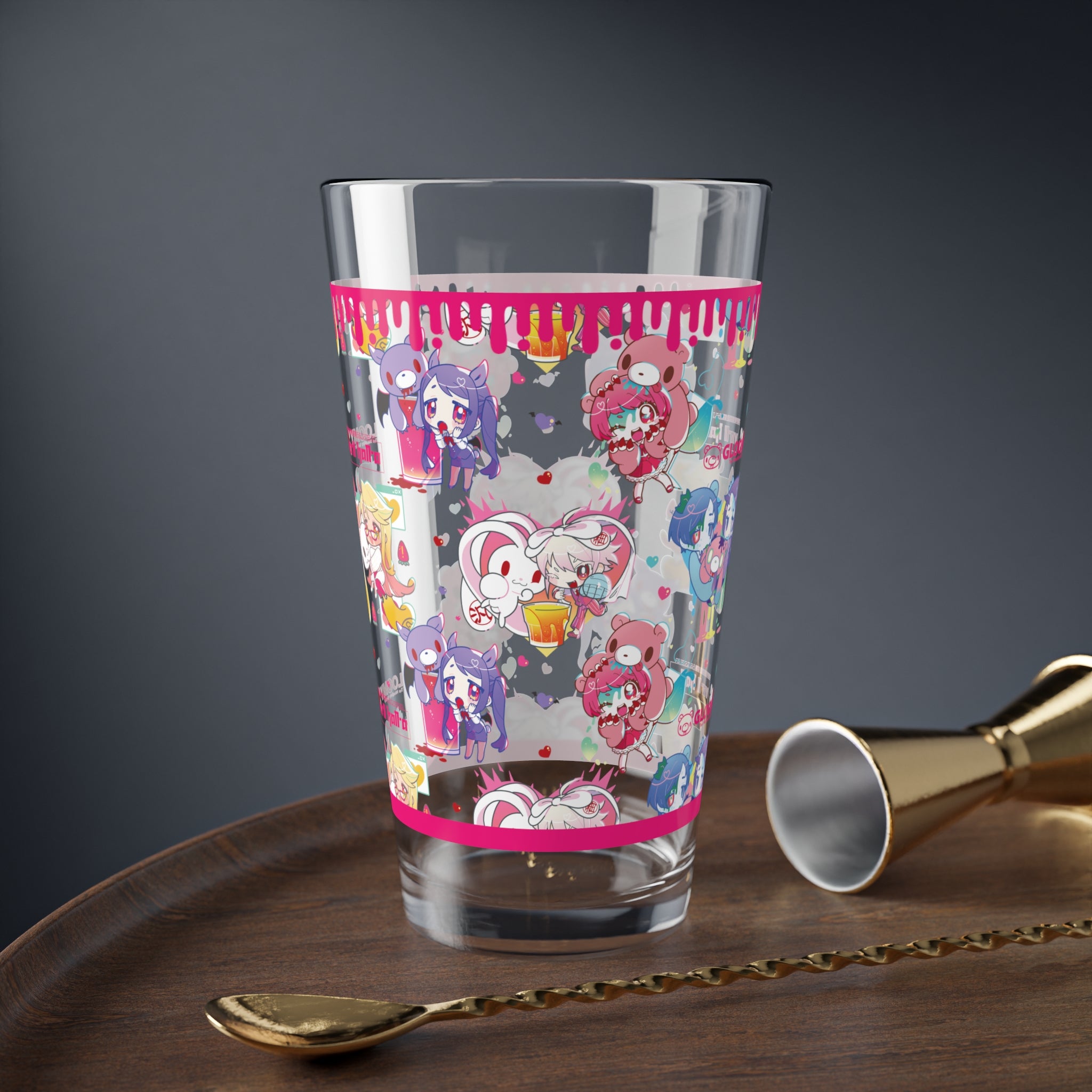VA-11 HALL-A x Gloomy Bear 16oz Glass