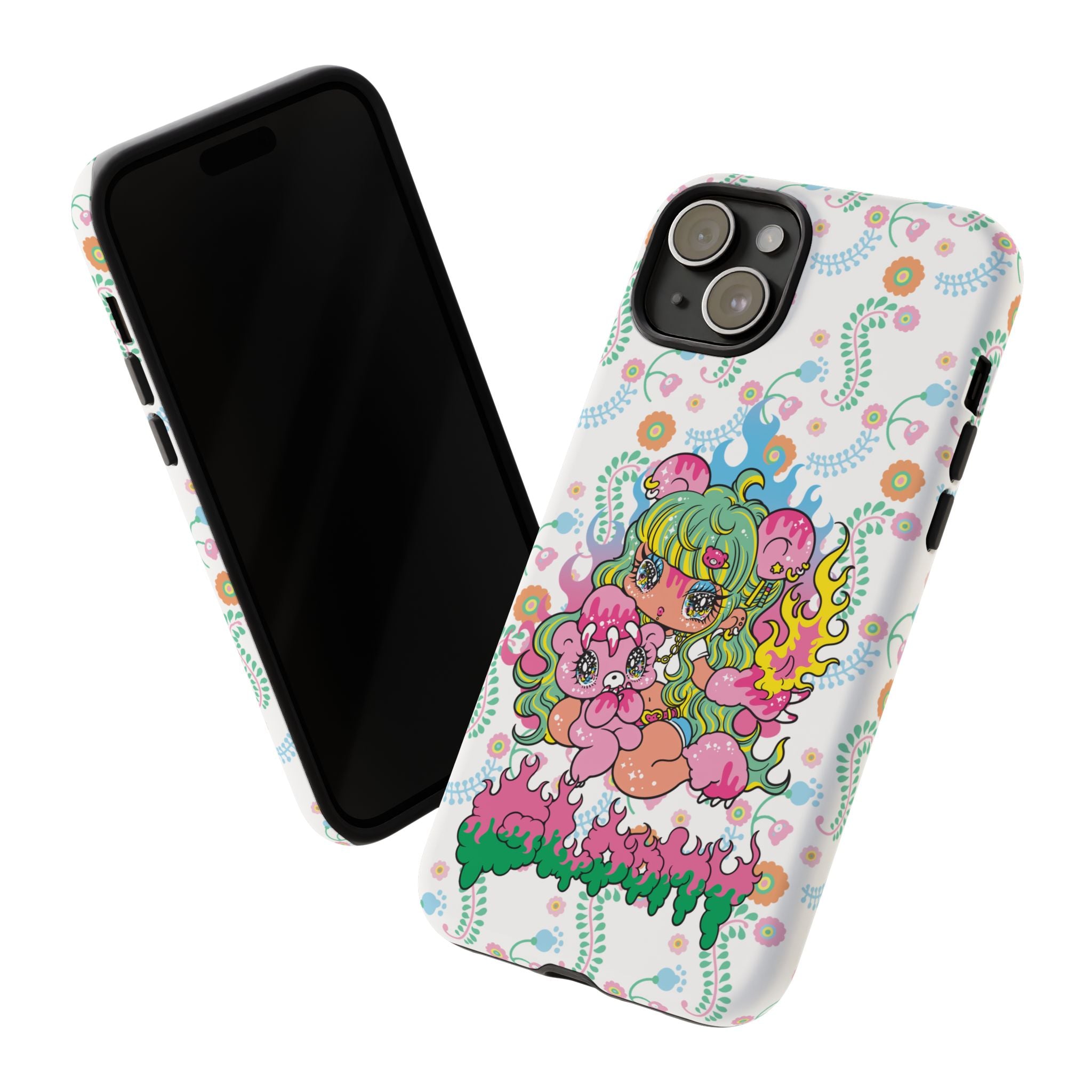 YURIE SEKIYA X GLOOMY BEAR ⭐️ FIRE GIRL PHONE CASE