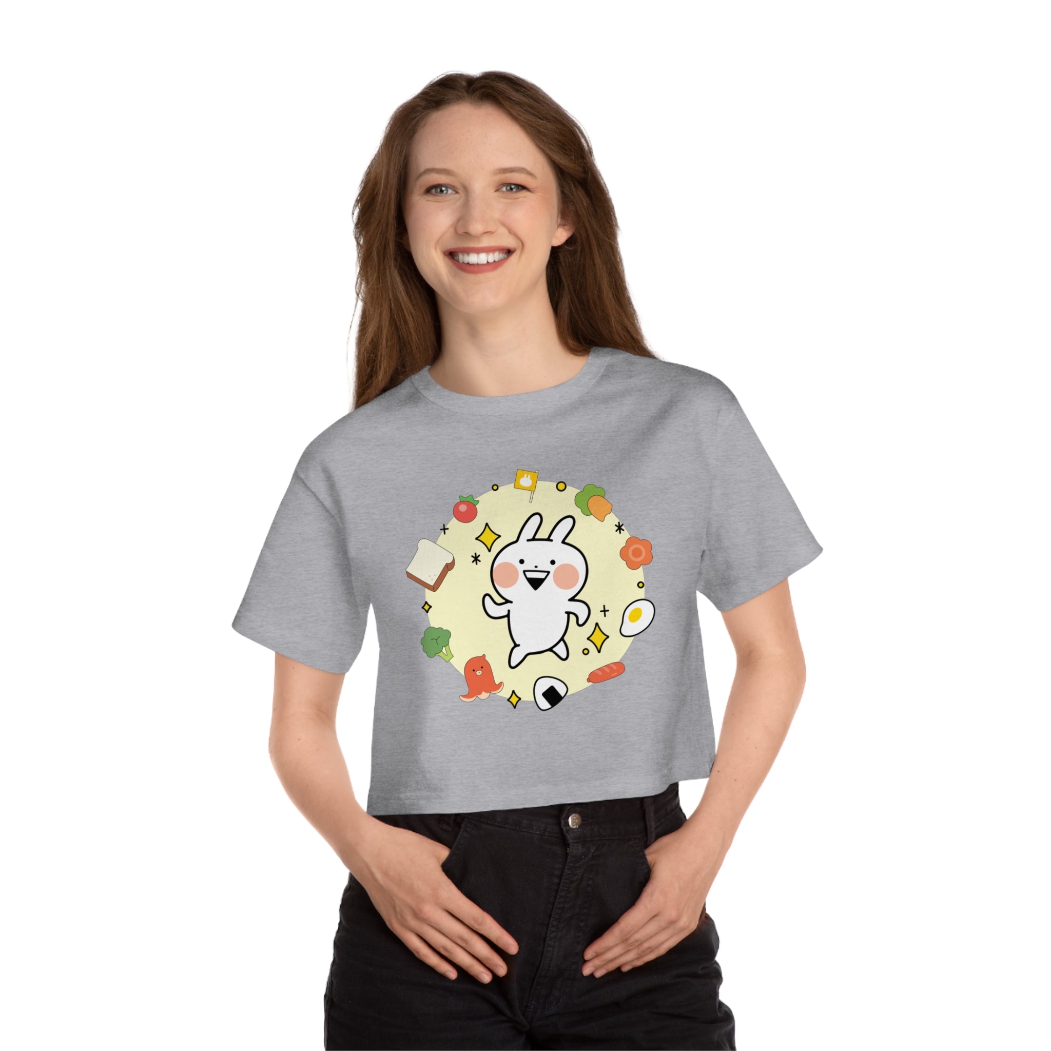 Usagyuuun T Champion Women's Heritage Cropped T-Shirt