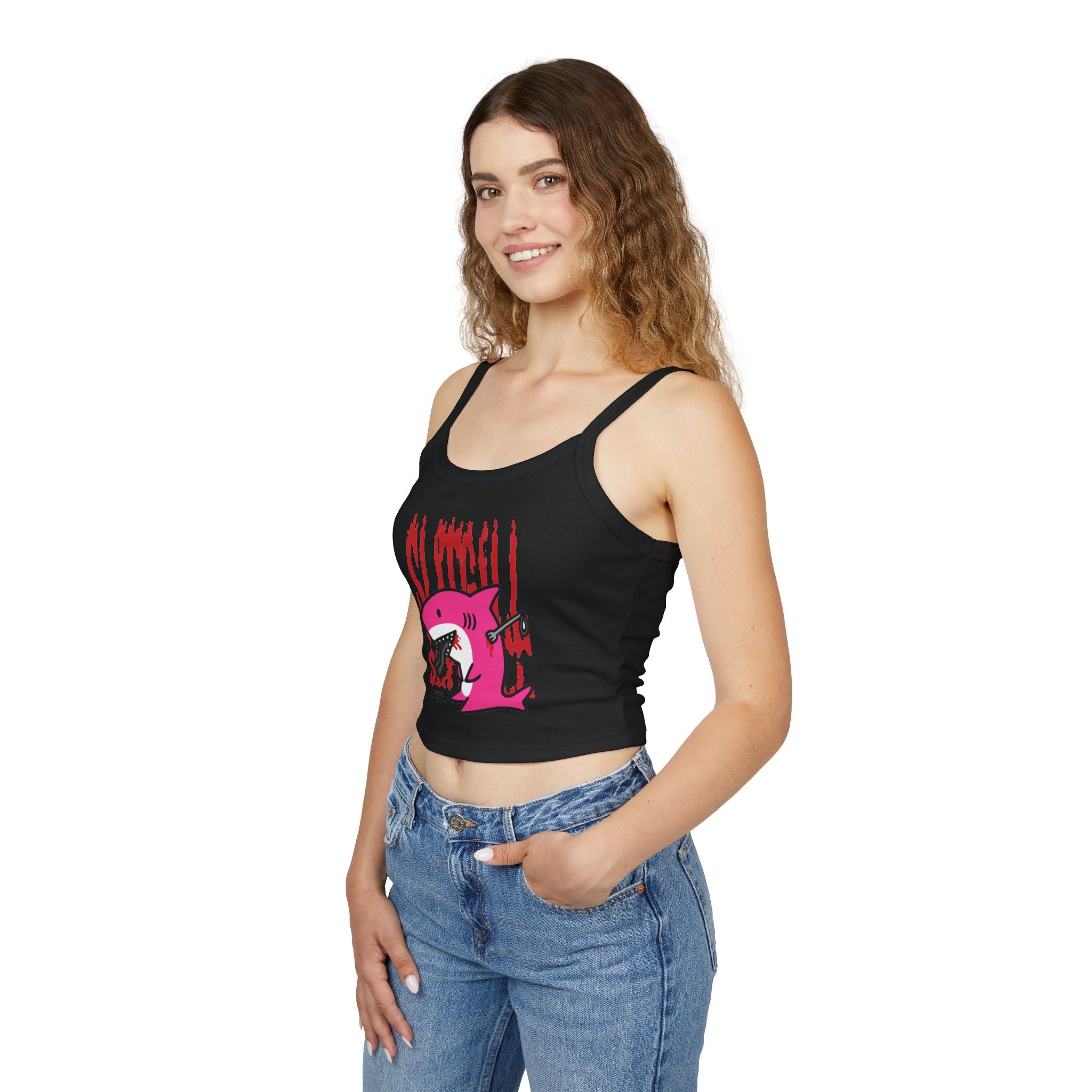 Slitgill Pink Spaghetti Strap Tank Top