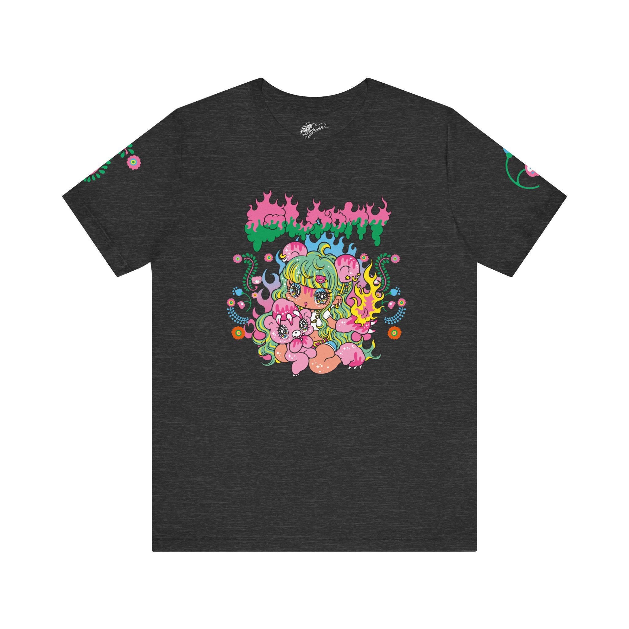 YURIE SEKIYA X GLOOMY BEAR🌟 FLAME GAL 2024 ユニセックス 半袖Tシャツ
