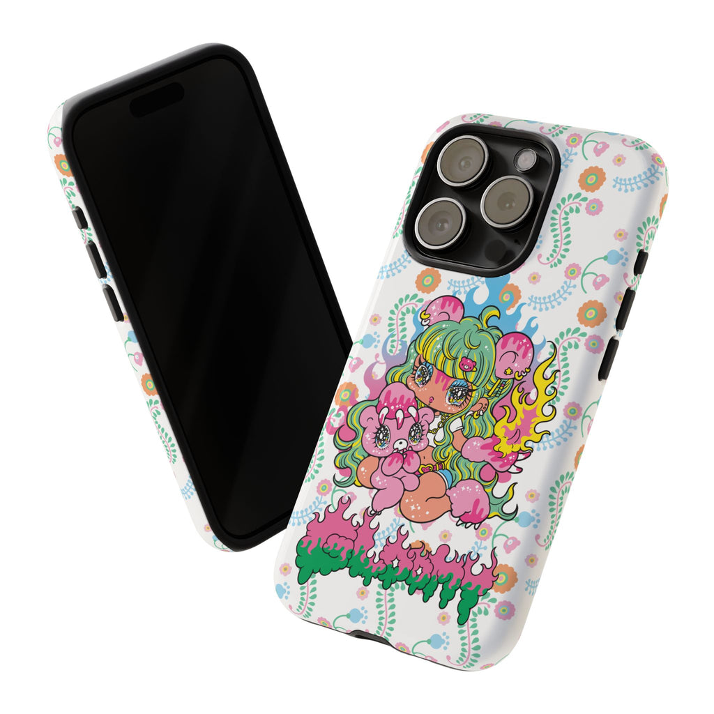 YURIE SEKIYA X GLOOMY BEAR ⭐️ FIRE GIRL PHONE CASE