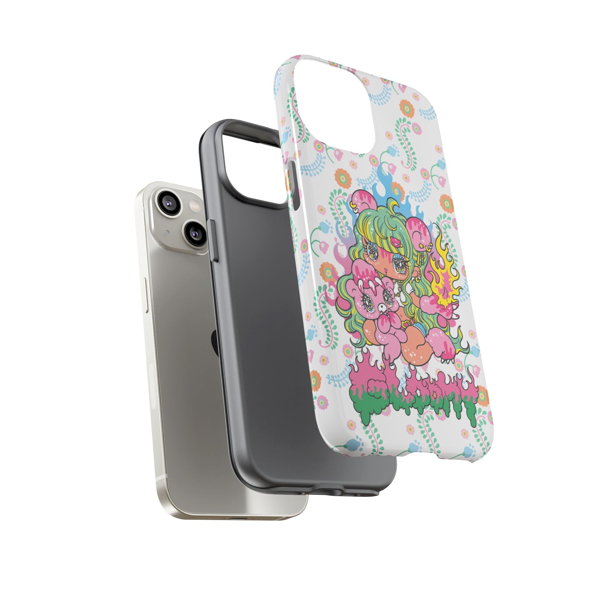 YURIE SEKIYA X GLOOMY BEAR ⭐️ FIRE GIRL PHONE CASE