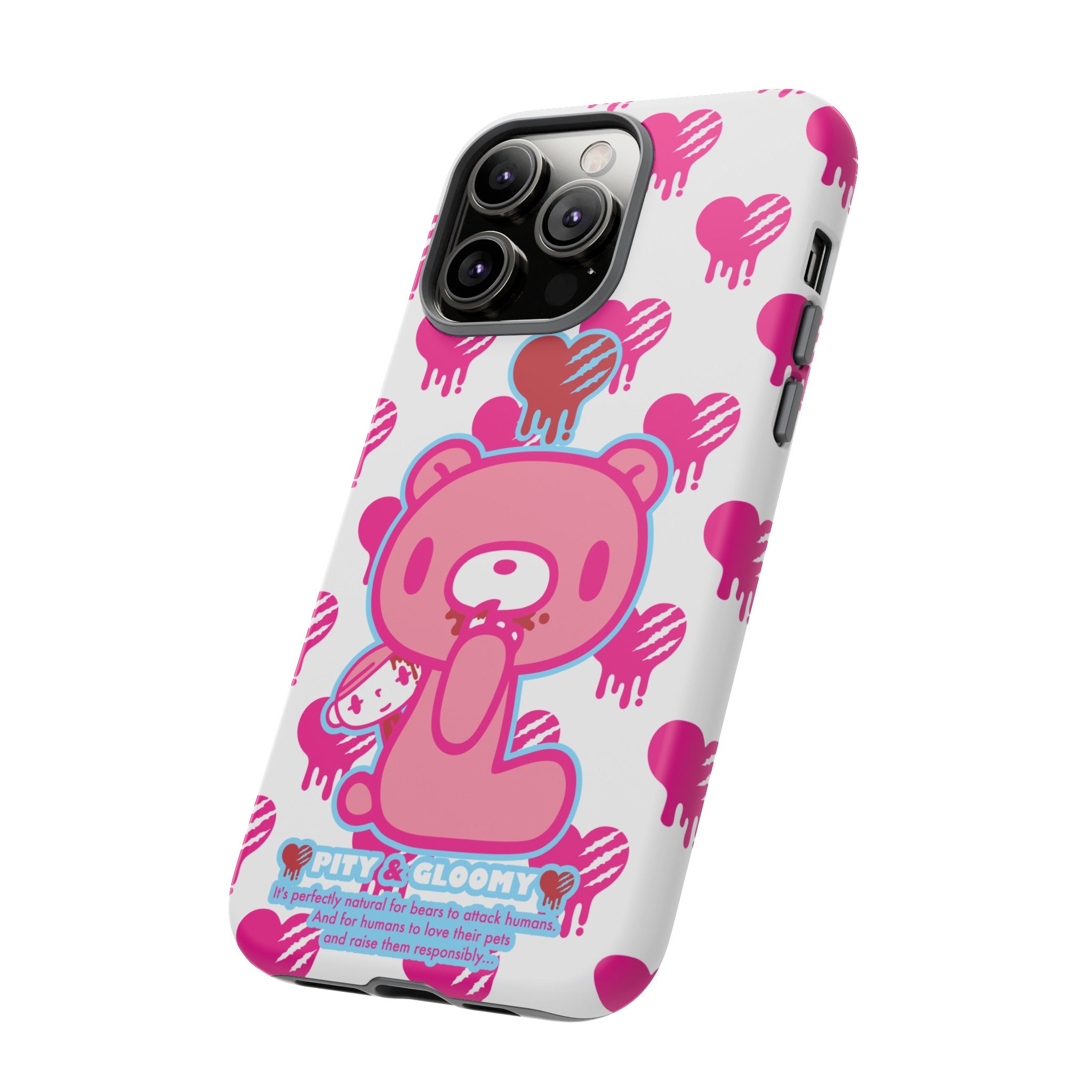 Gloomy Bear White Phone Case
