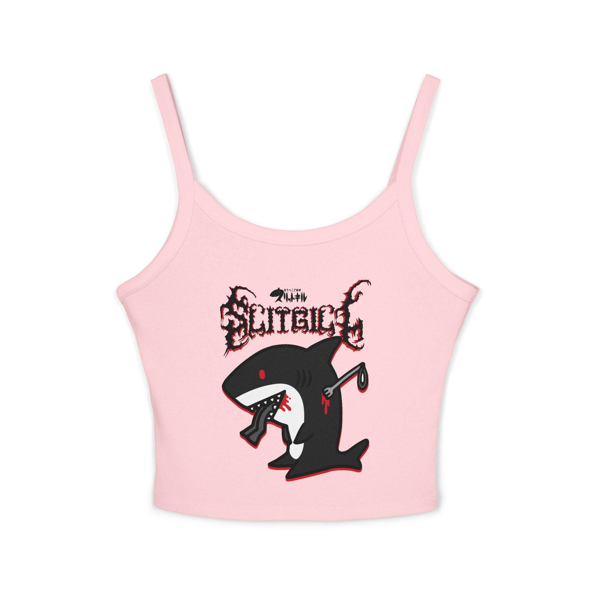 Slitgill Black Spaghetti Strap Tank Top