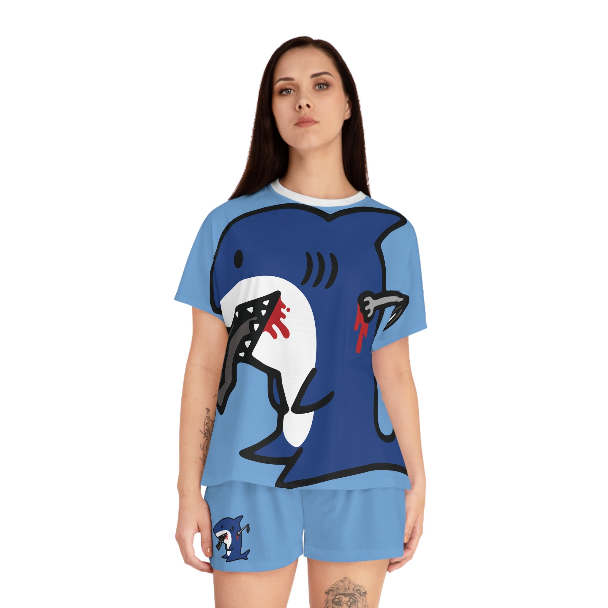 Slit Gill Big Blue Pajama Set