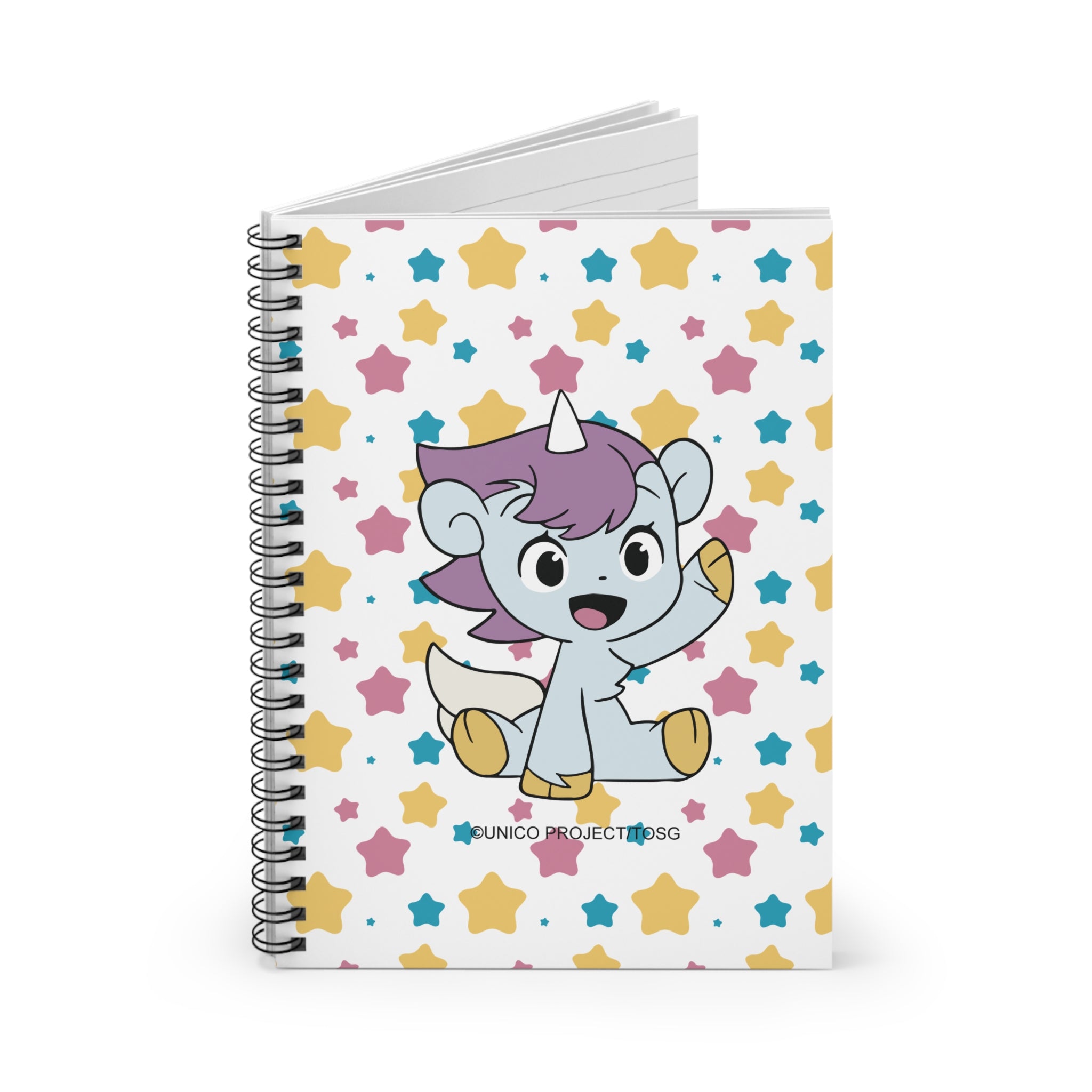 Unico - Waving Ruled Line Spiral Notebook