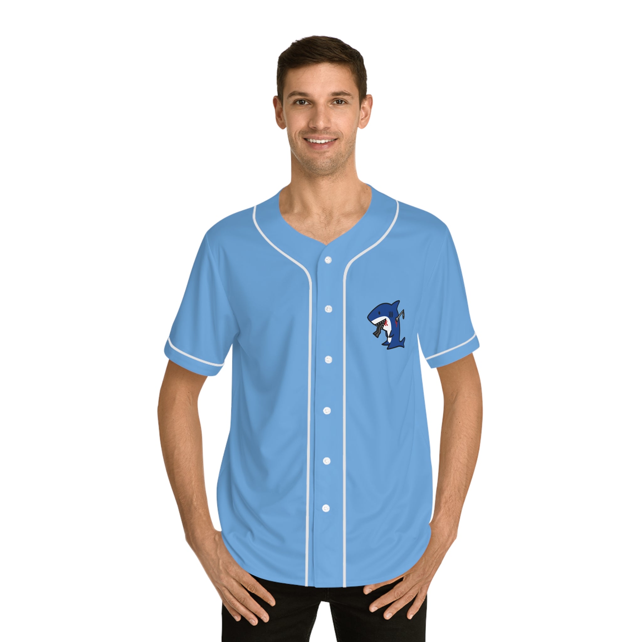 Blue Slitgill Baseball Jersey (AOP)
