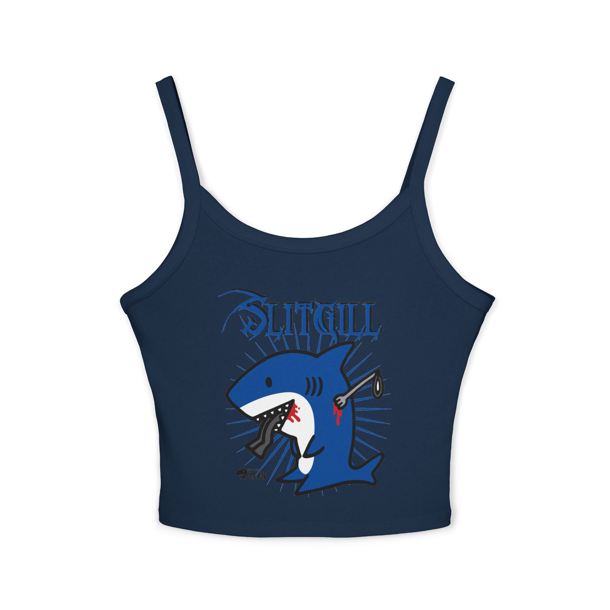 Slitgill Blue Spaghetti Strap Tank Top