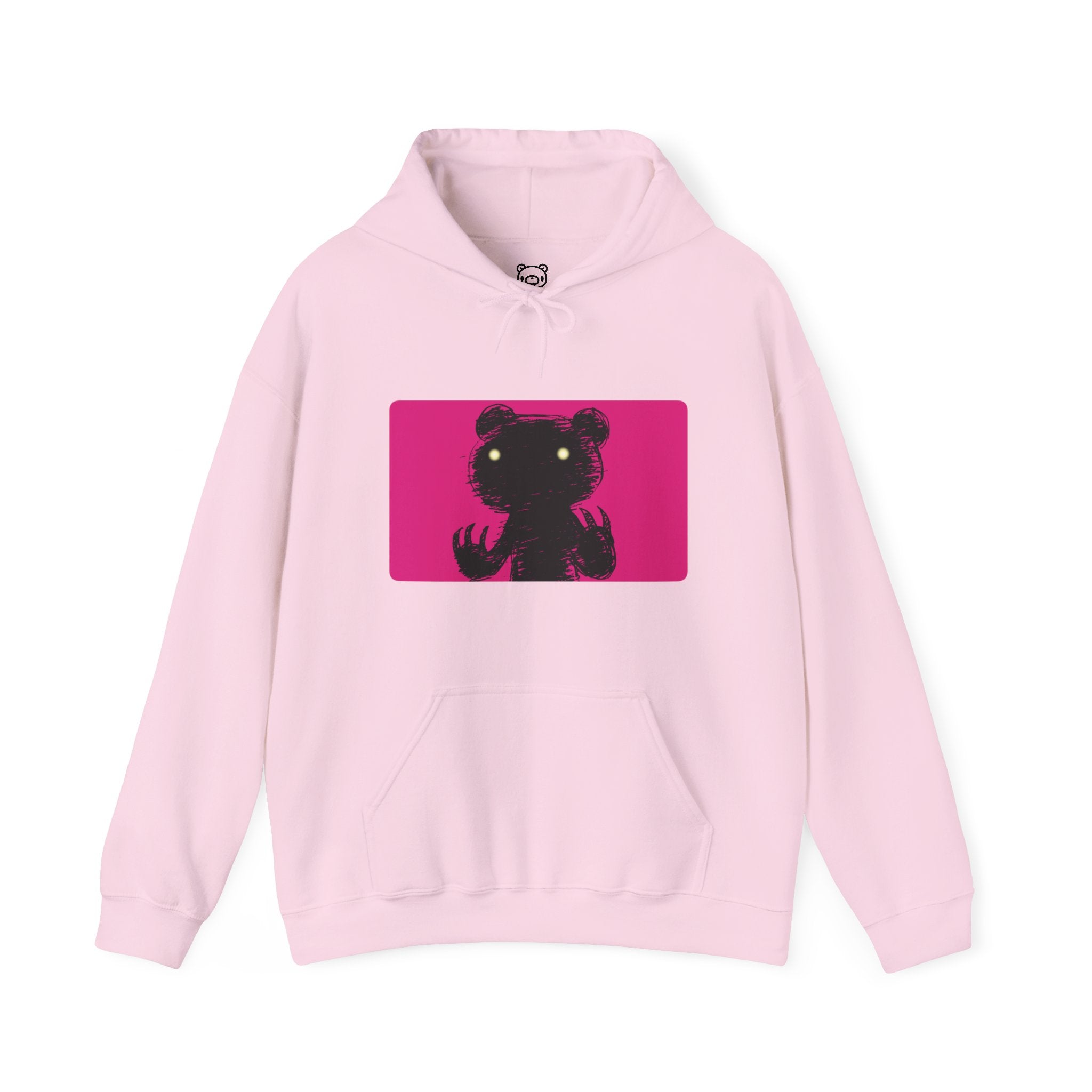 Pink Block Abstraction Gloomy Bear Hoodie