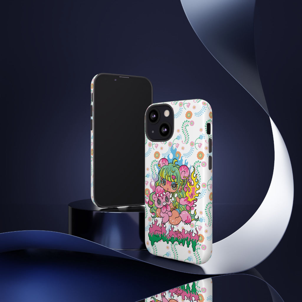 YURIE SEKIYA X GLOOMY BEAR ⭐️ FIRE GIRL PHONE CASE