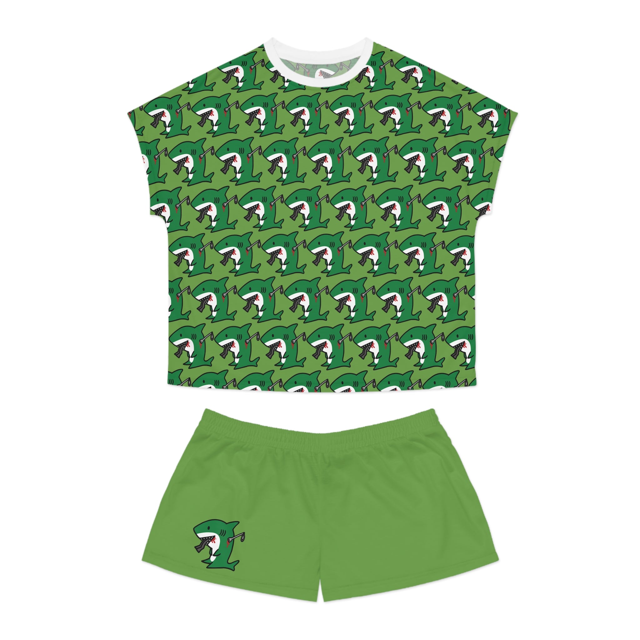 Slit Gill Green Pajama Set