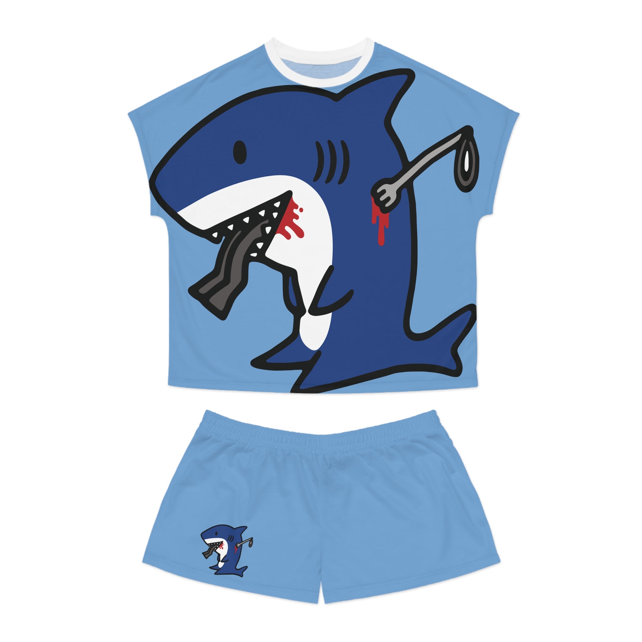 Slit Gill Big Blue Pajama Set