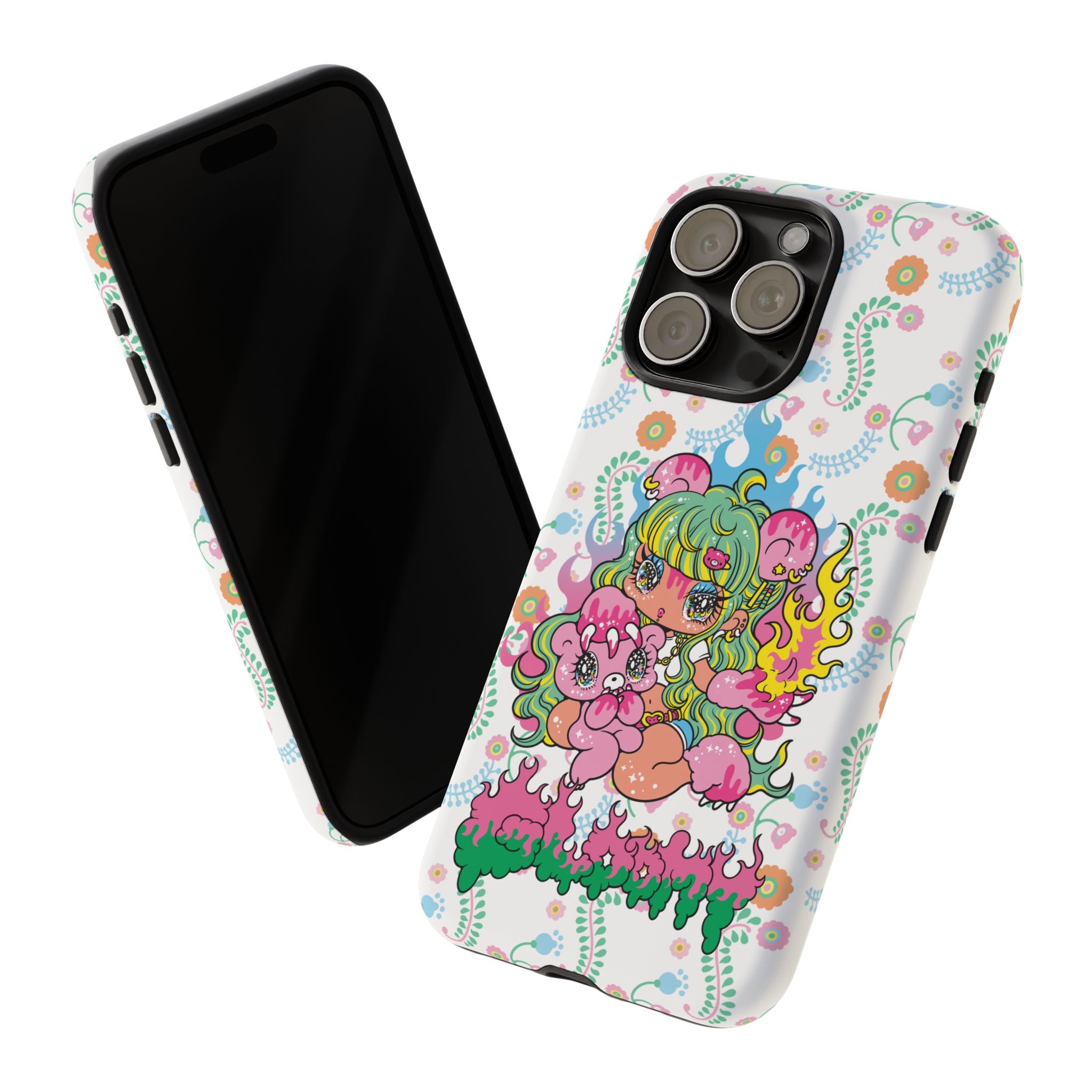 YURIE SEKIYA X GLOOMY BEAR ⭐️ FIRE GIRL PHONE CASE
