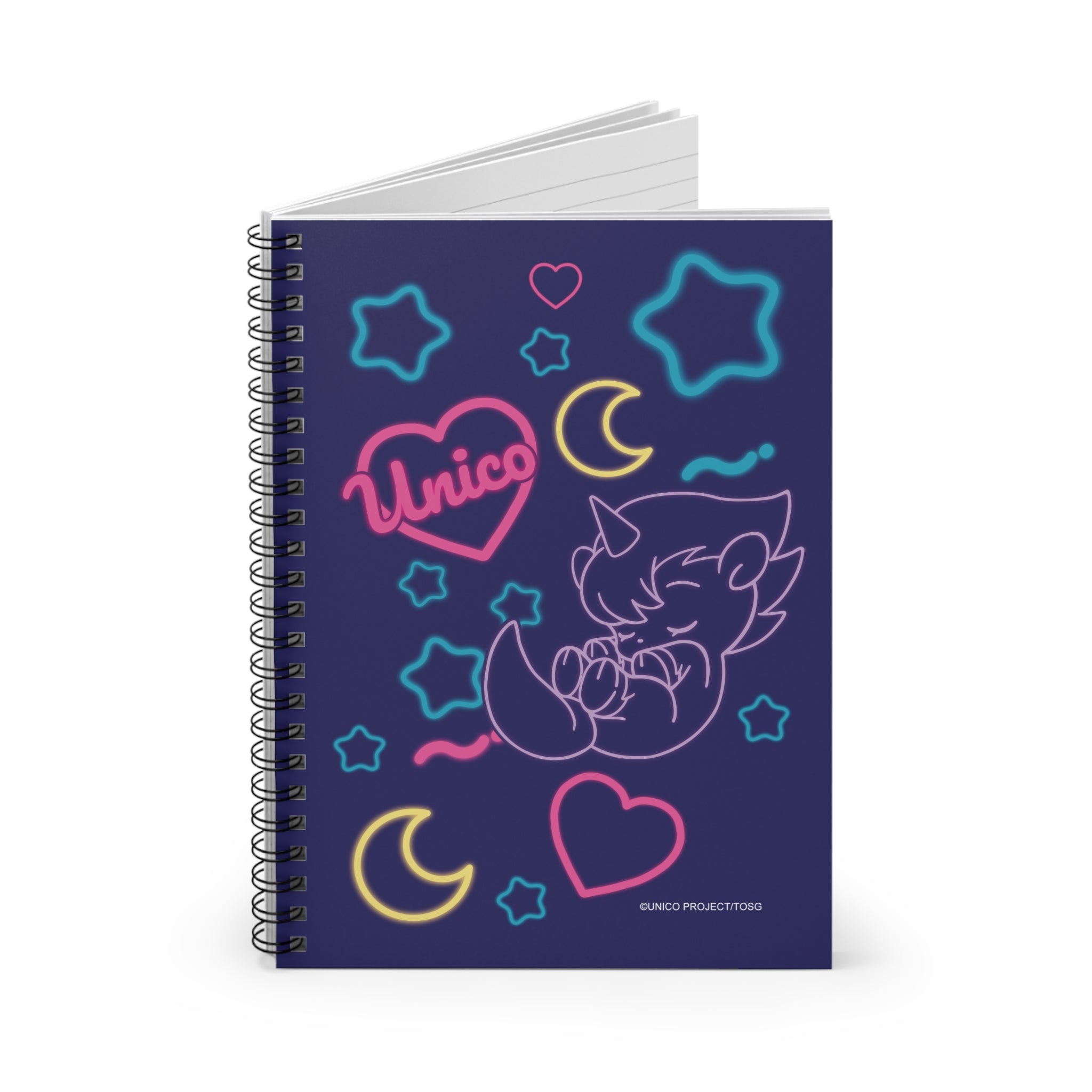 Unico - Neon Sleeping Ruled Line Spiral Notebook