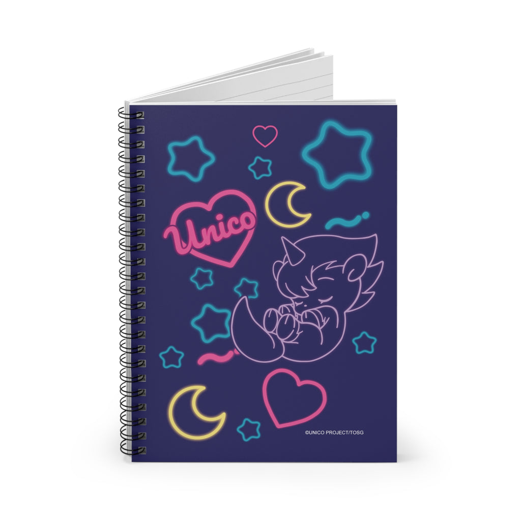 Unico - Neon Sleeping Ruled Line Spiral Notebook
