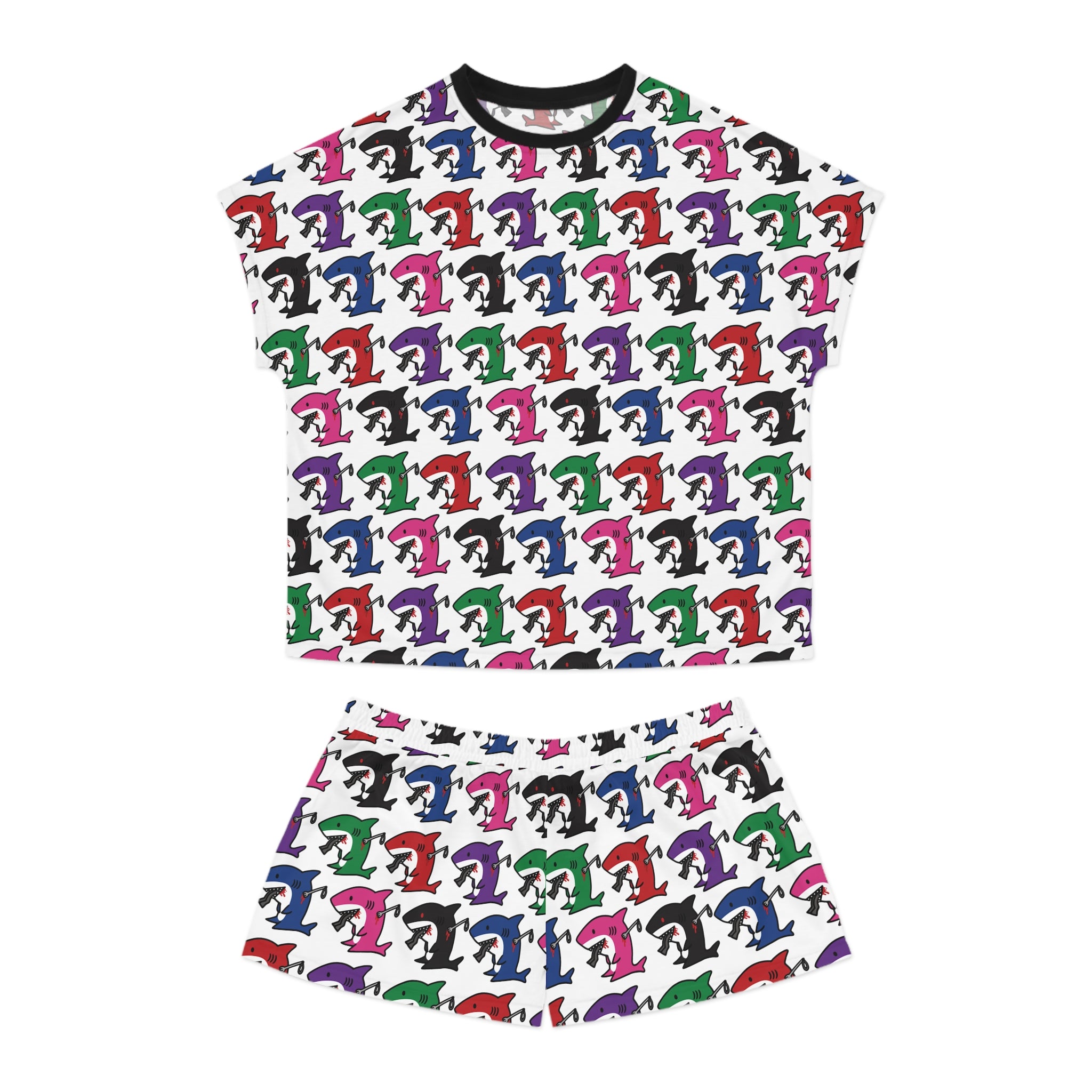 Slit Gill pattern Pajama Set