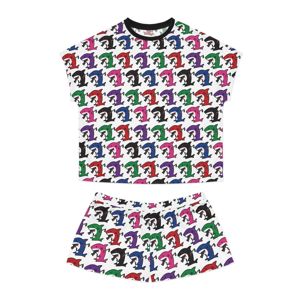 Slit Gill pattern Pajama Set