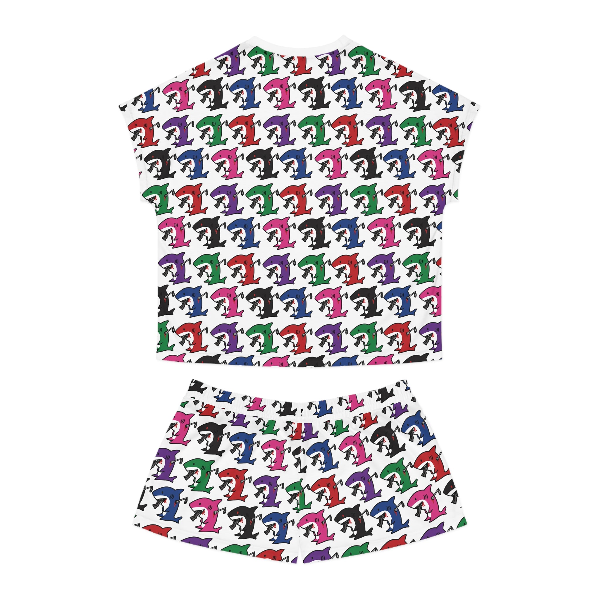 Slit Gill pattern Pajama Set