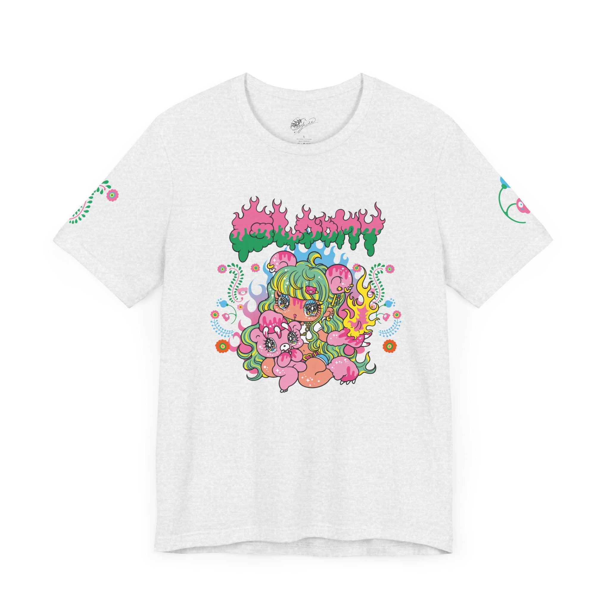 YURIE SEKIYA X GLOOMY BEAR🌟 FLAME GAL 2024 ユニセックス 半袖Tシャツ