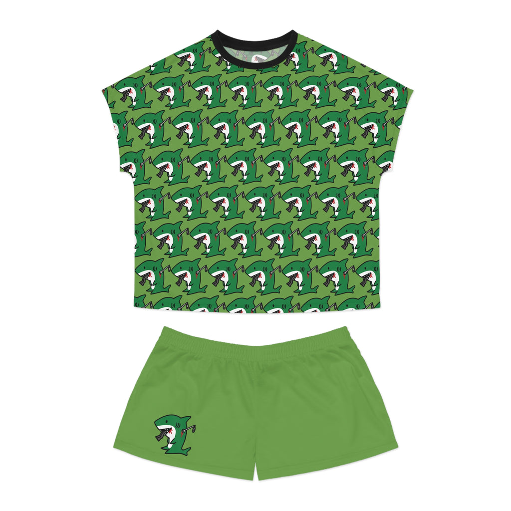 Slit Gill Green Pajama Set