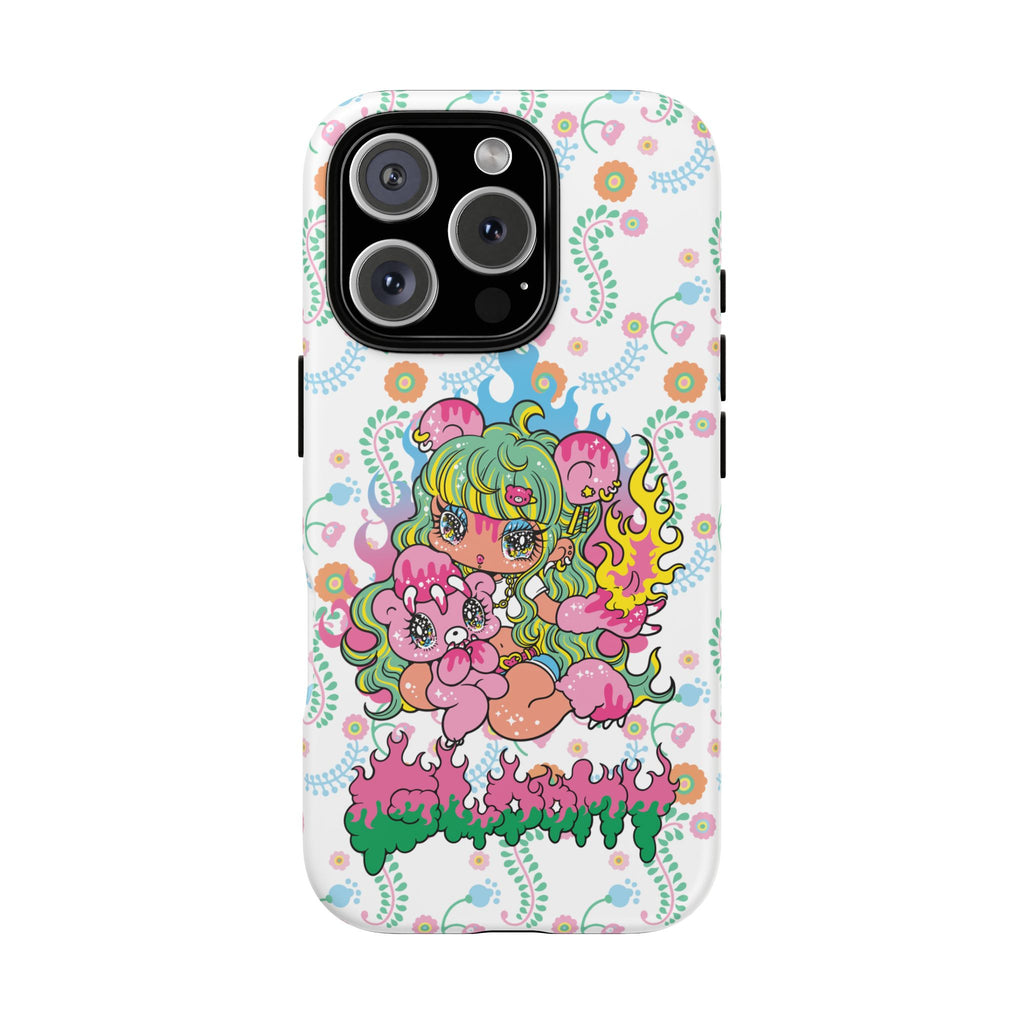 YURIE SEKIYA X GLOOMY BEAR ⭐️ FIRE GIRL PHONE CASE