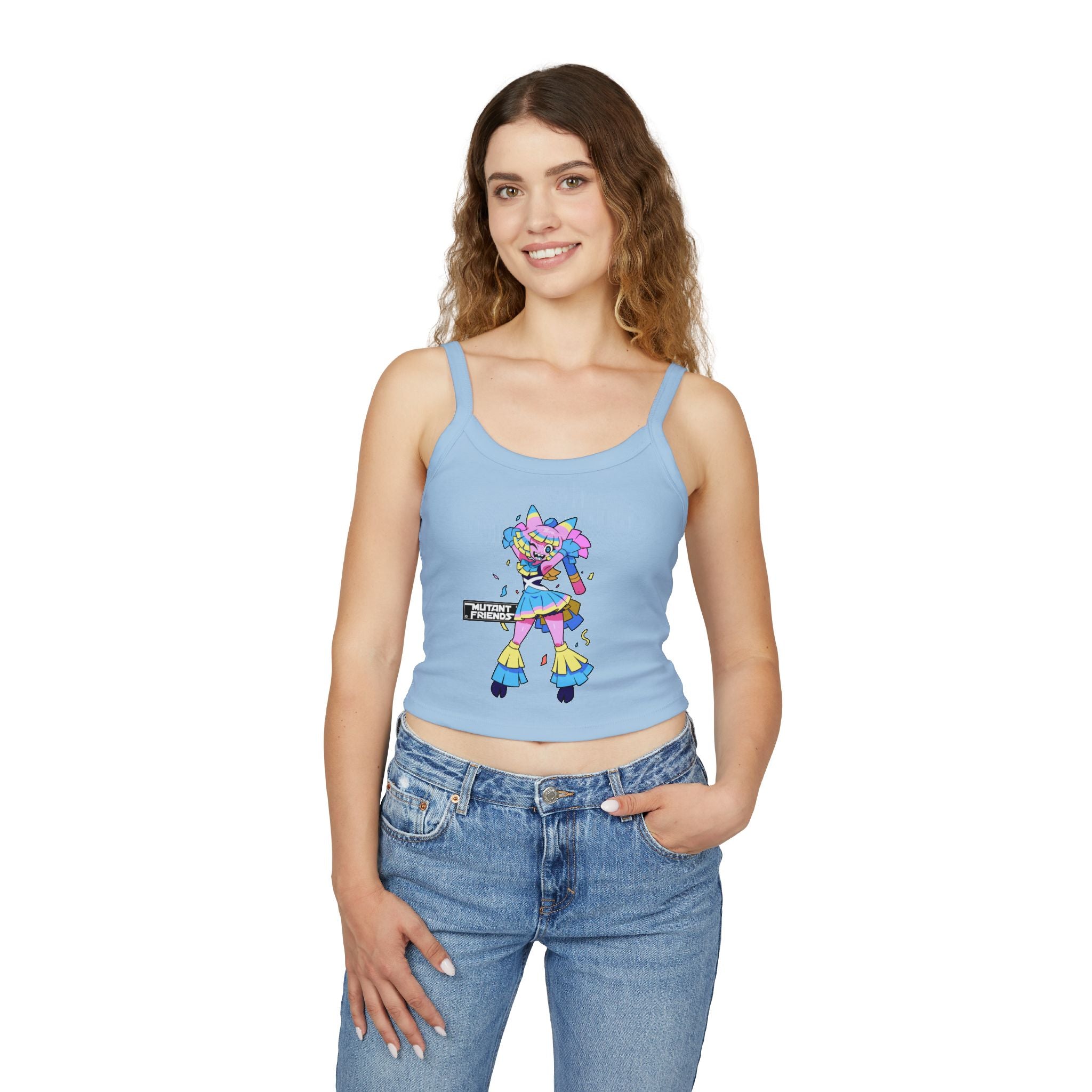 NelNal Mutant friends Spaghetti Strap Tank Top