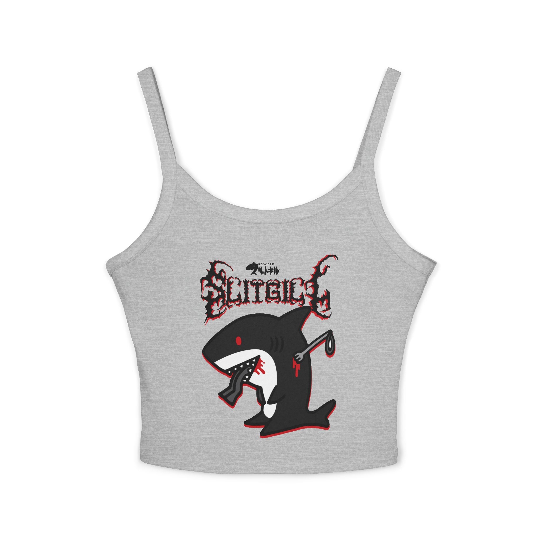 Slitgill Black Spaghetti Strap Tank Top