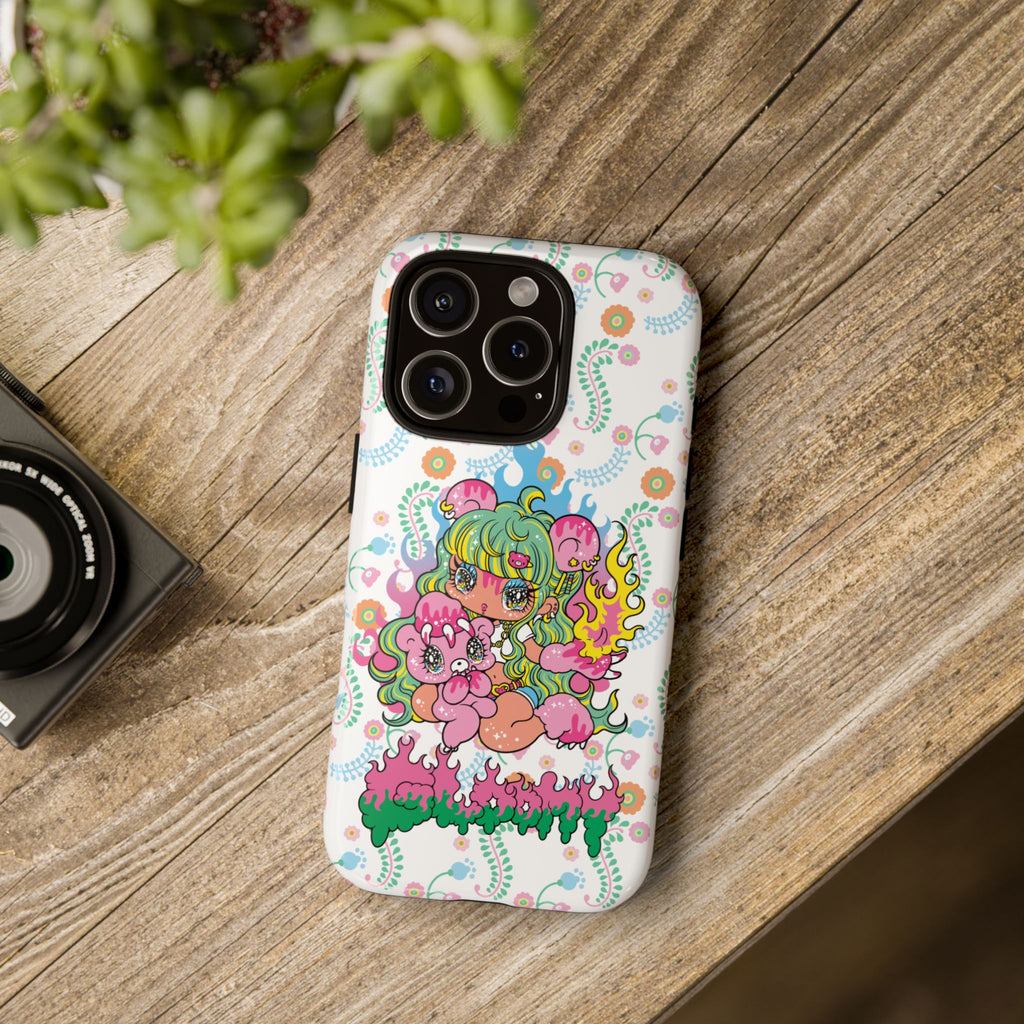 YURIE SEKIYA X GLOOMY BEAR ⭐️ FIRE GIRL PHONE CASE