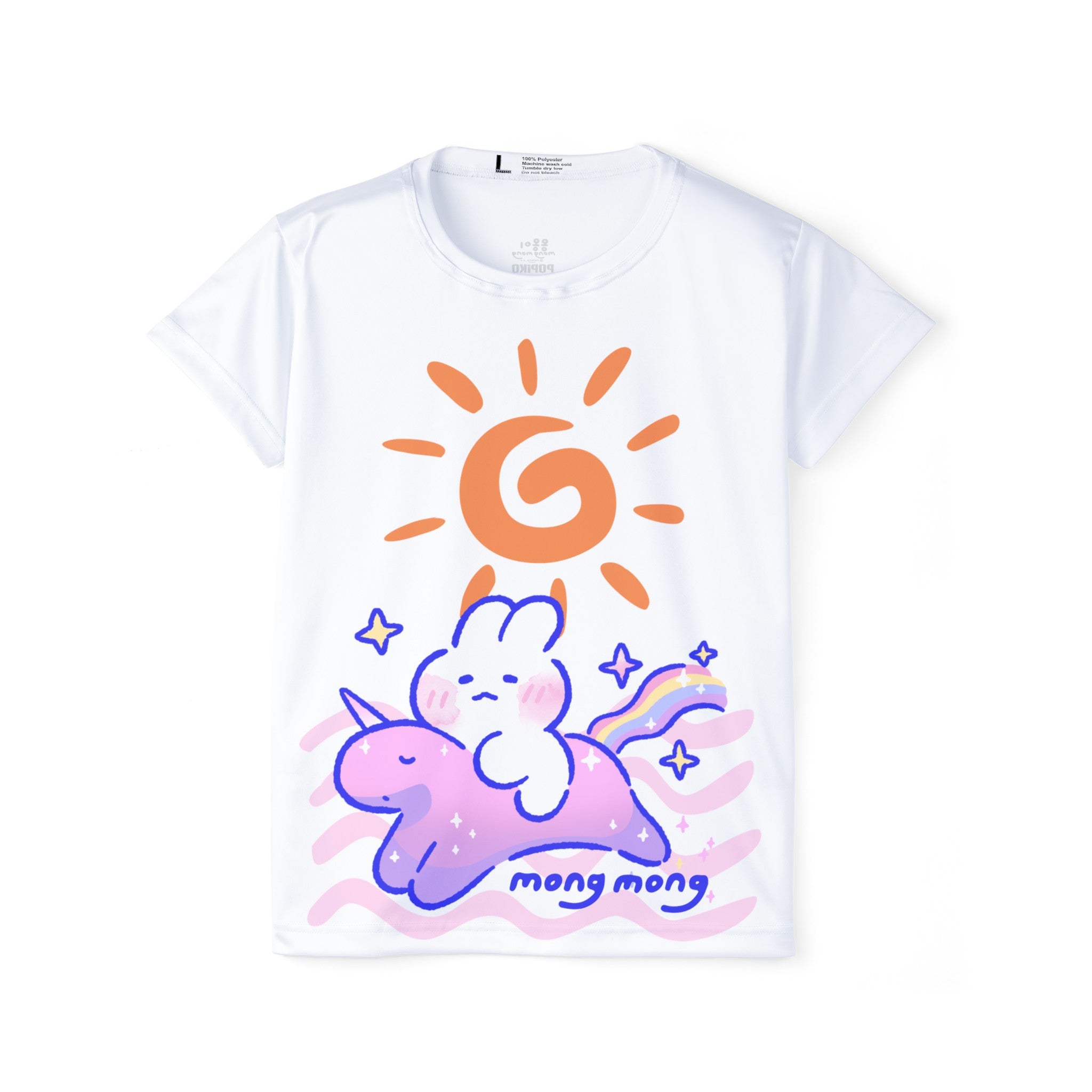 Lovely Mong Mong Ride a Unicorn Giant Print T