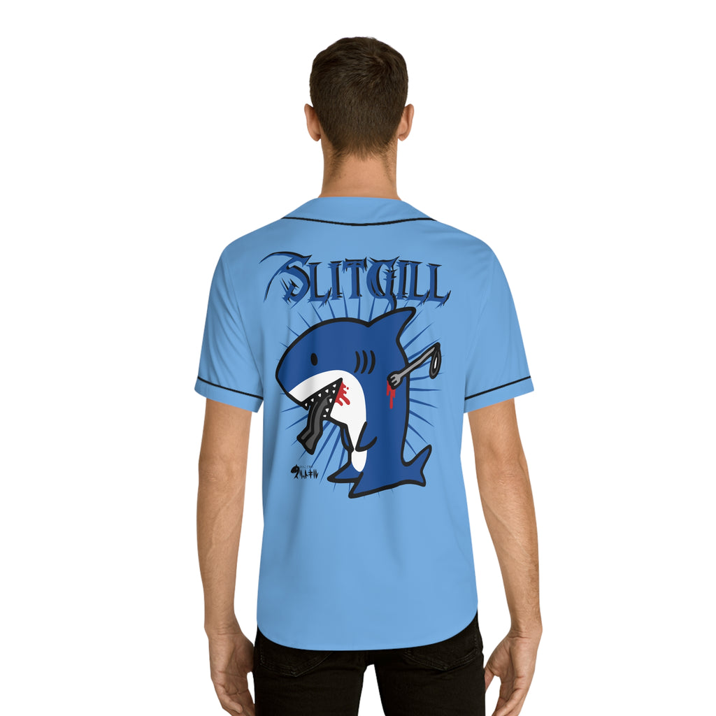 Blue Slitgill Baseball Jersey (AOP)