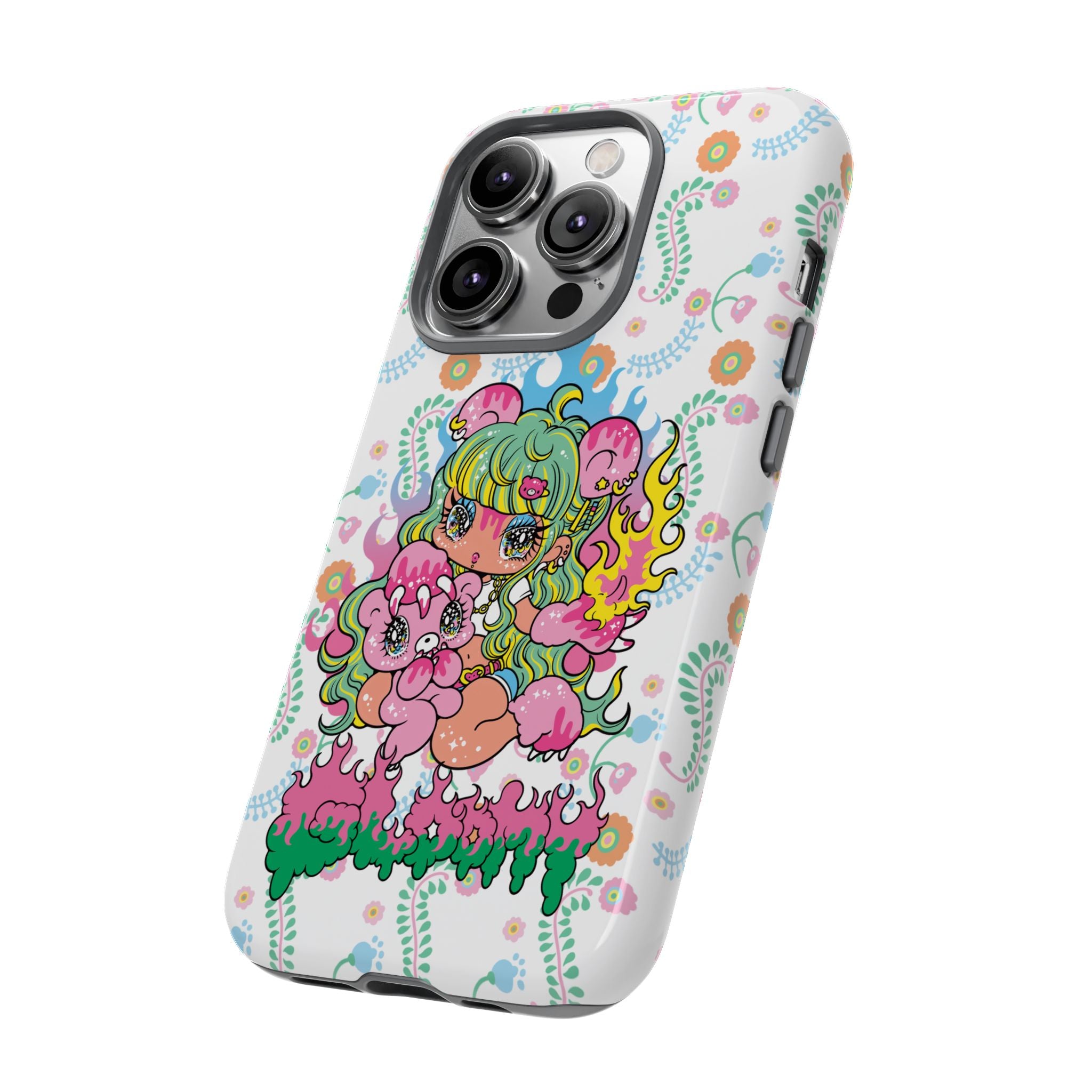 YURIE SEKIYA X GLOOMY BEAR ⭐️ FIRE GIRL PHONE CASE