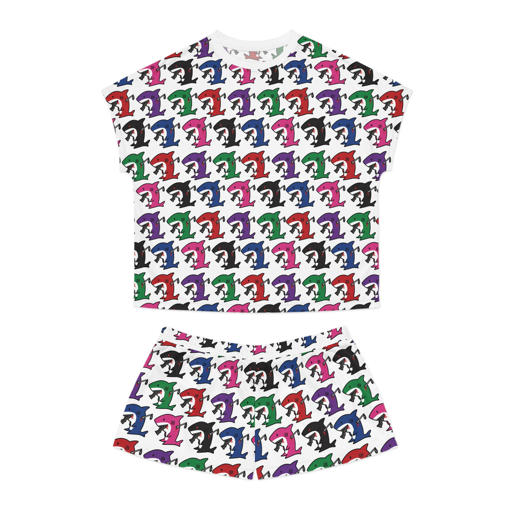 Slit Gill pattern Pajama Set