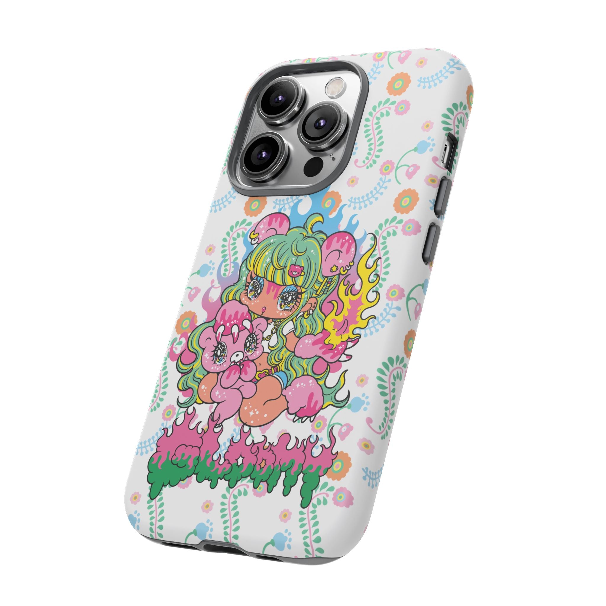 YURIE SEKIYA X GLOOMY BEAR ⭐️ FIRE GIRL PHONE CASE