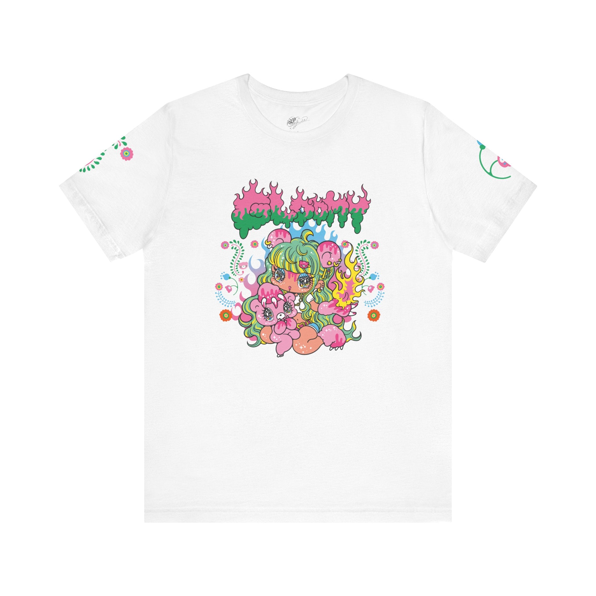 YURIE SEKIYA X GLOOMY BEAR🌟 FLAME GAL 2024 ユニセックス 半袖Tシャツ