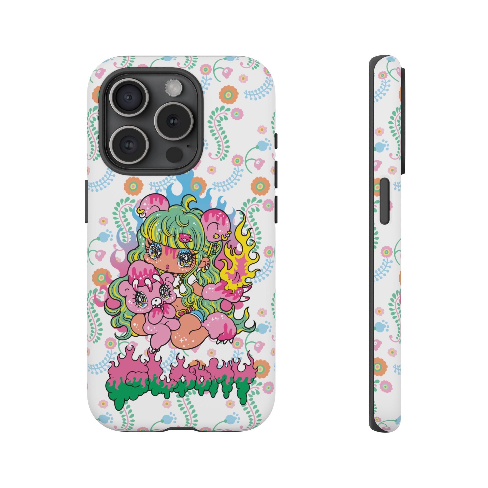 YURIE SEKIYA X GLOOMY BEAR ⭐️ FIRE GIRL PHONE CASE