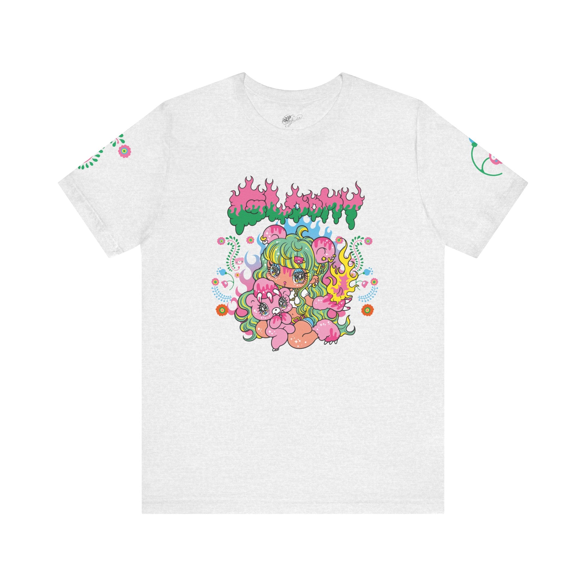 YURIE SEKIYA X GLOOMY BEAR🌟 FLAME GAL 2024 ユニセックス 半袖Tシャツ